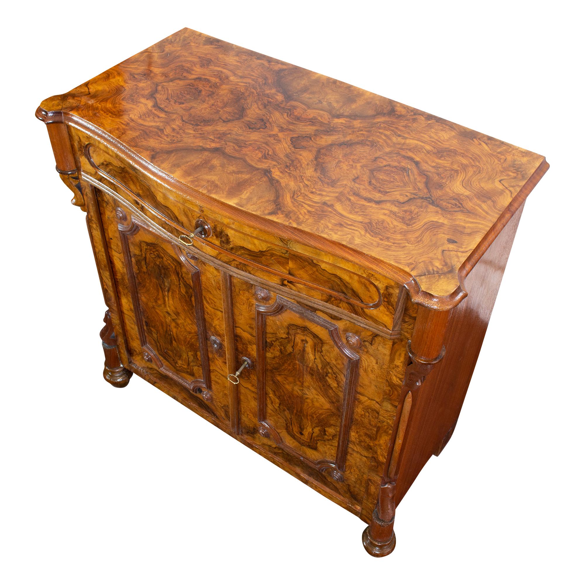 19th Century Louis Philippe Walnut Half Cabinet For Sale 1