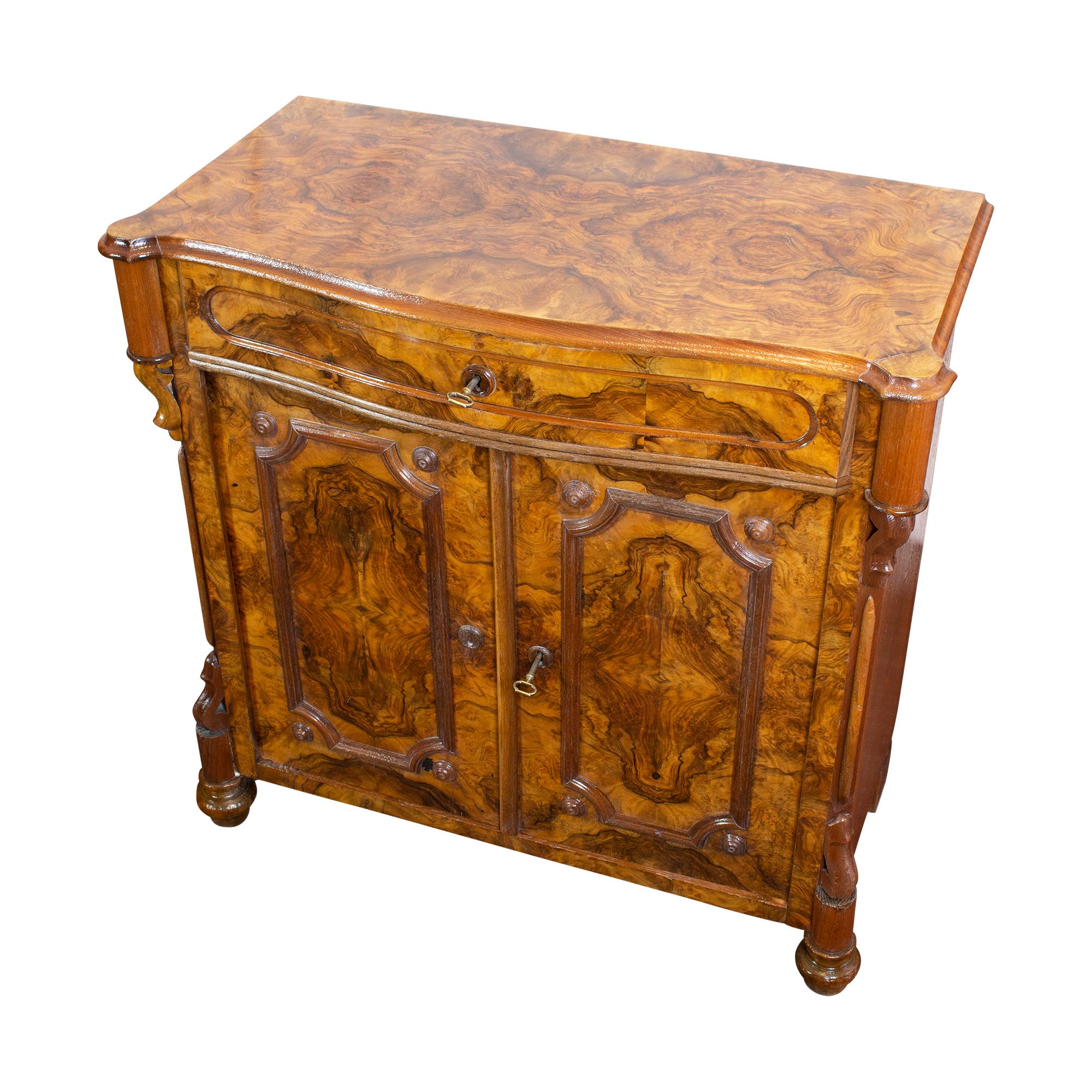 19th Century Louis Philippe Walnut Half Cabinet For Sale 3