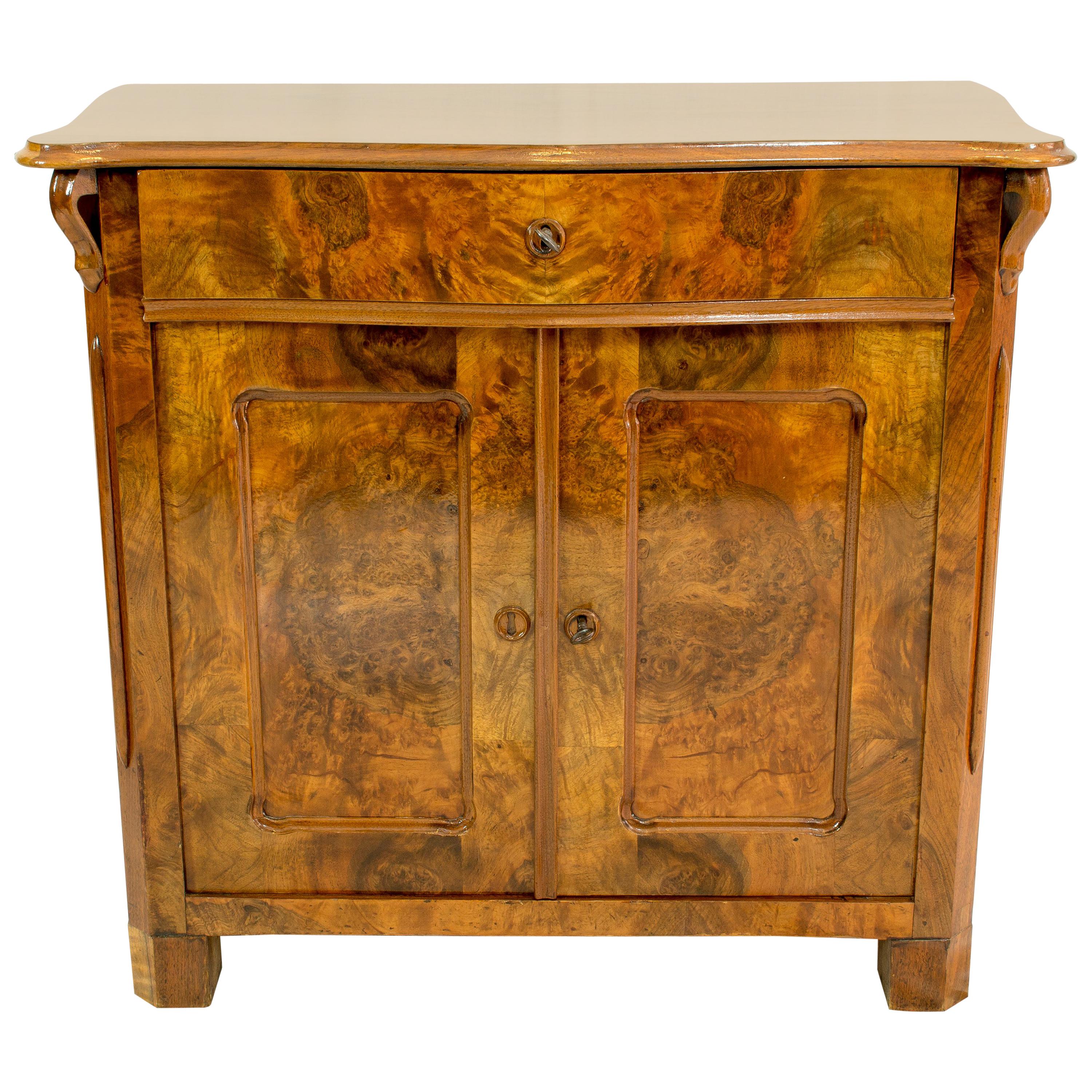 19th Century Louis Philippe Walnut Half Cabinet
