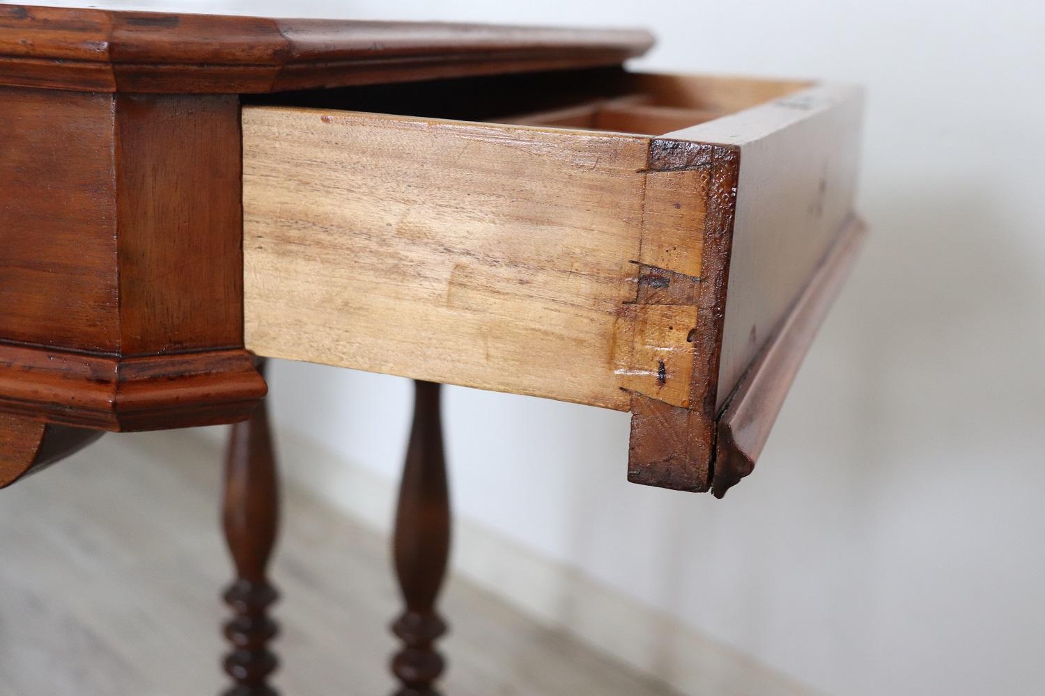 19th Century Louis Philippe Walnut Side Table For Sale 4