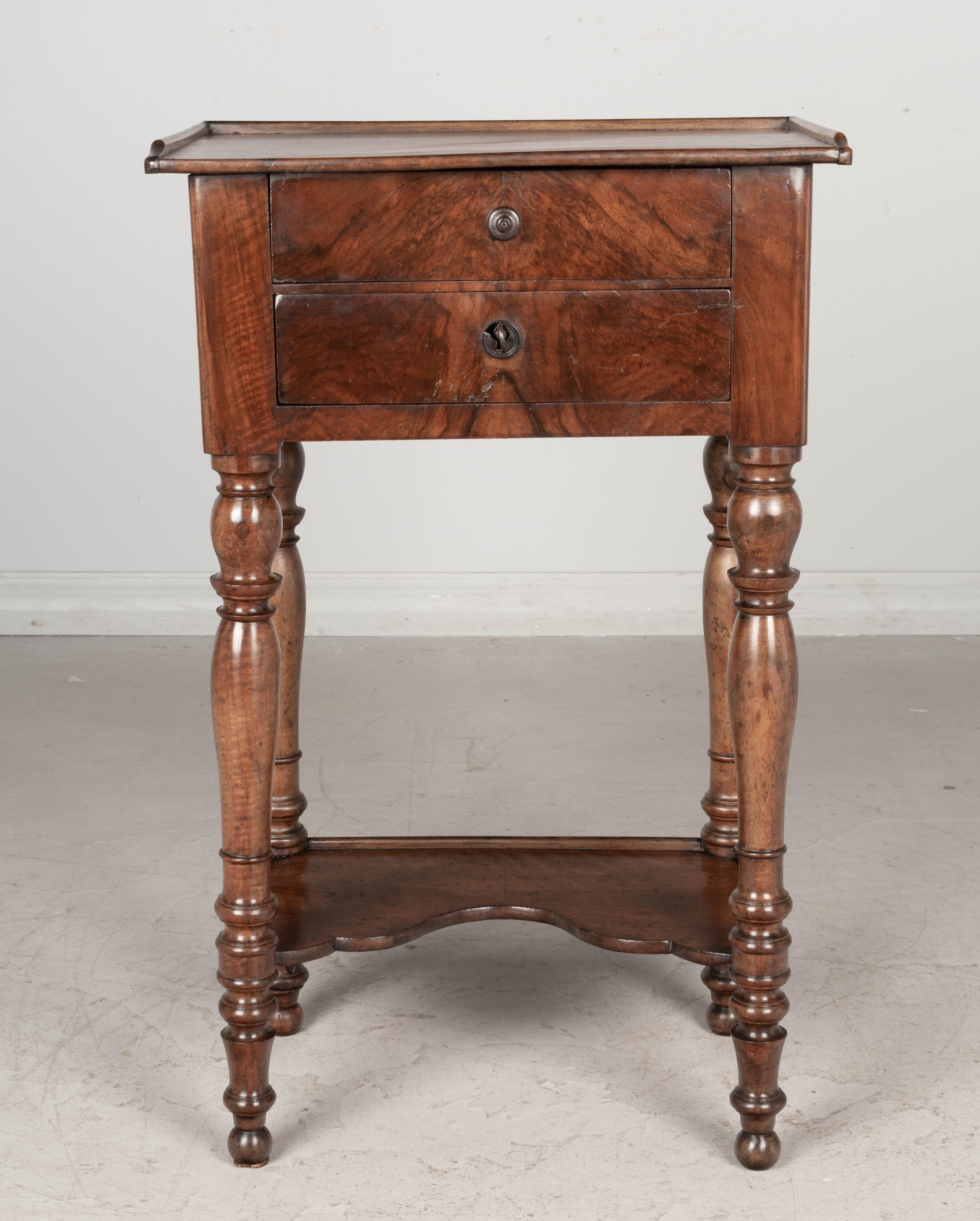 Hand-Crafted 19th Century Louis Philippe Walnut Side Table