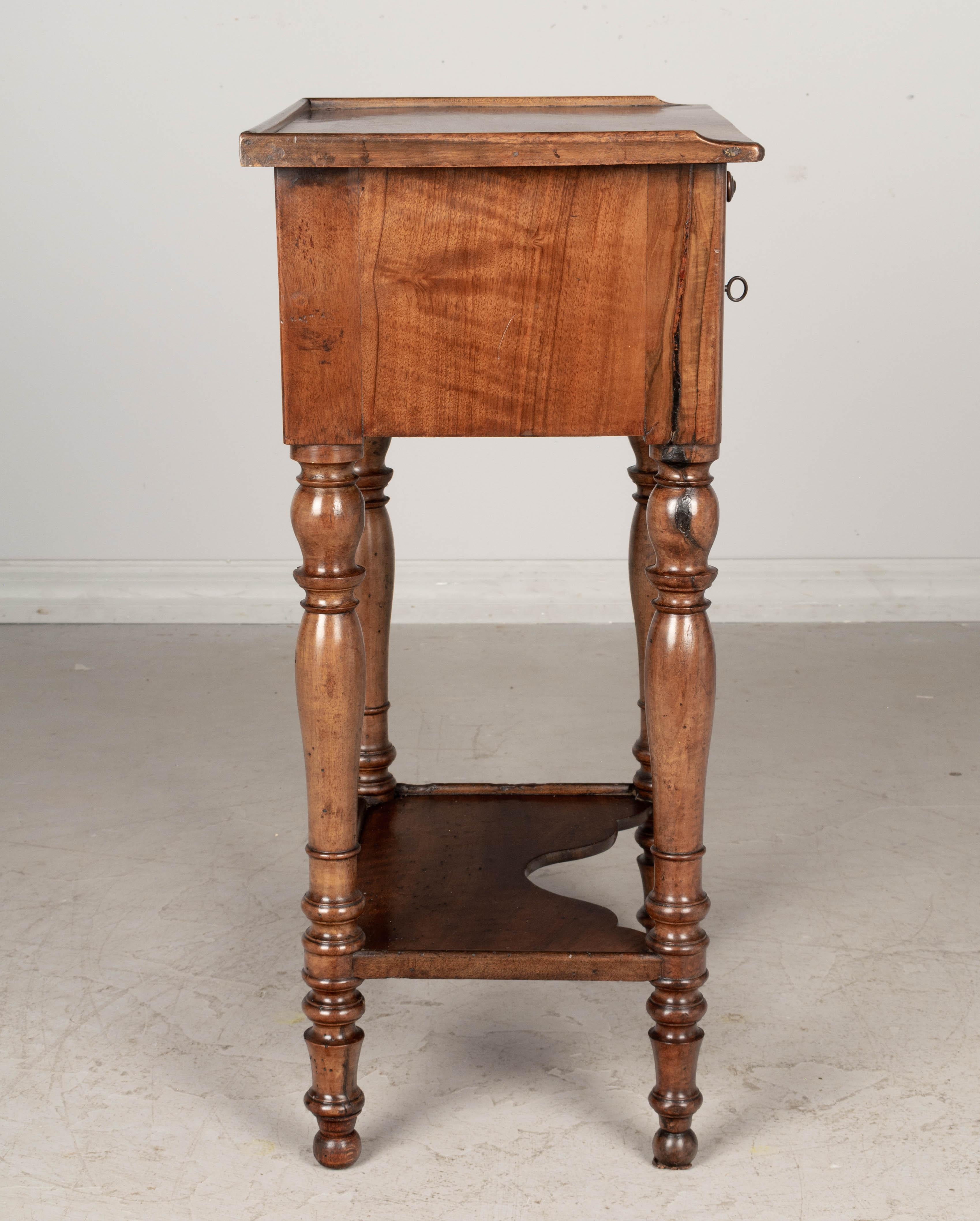 19th Century Louis Philippe Walnut Side Table 1