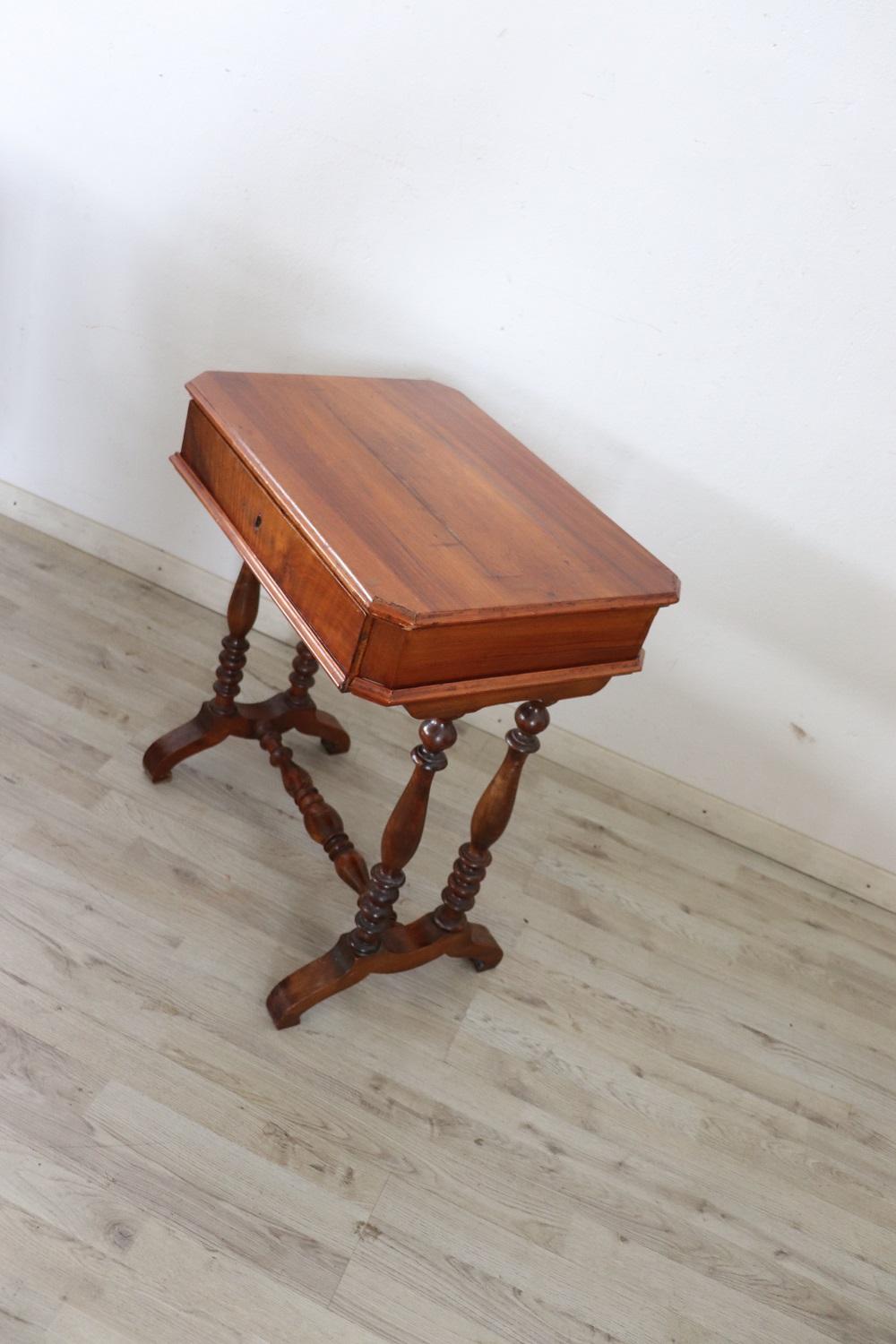 19th Century Louis Philippe Walnut Side Table For Sale 2