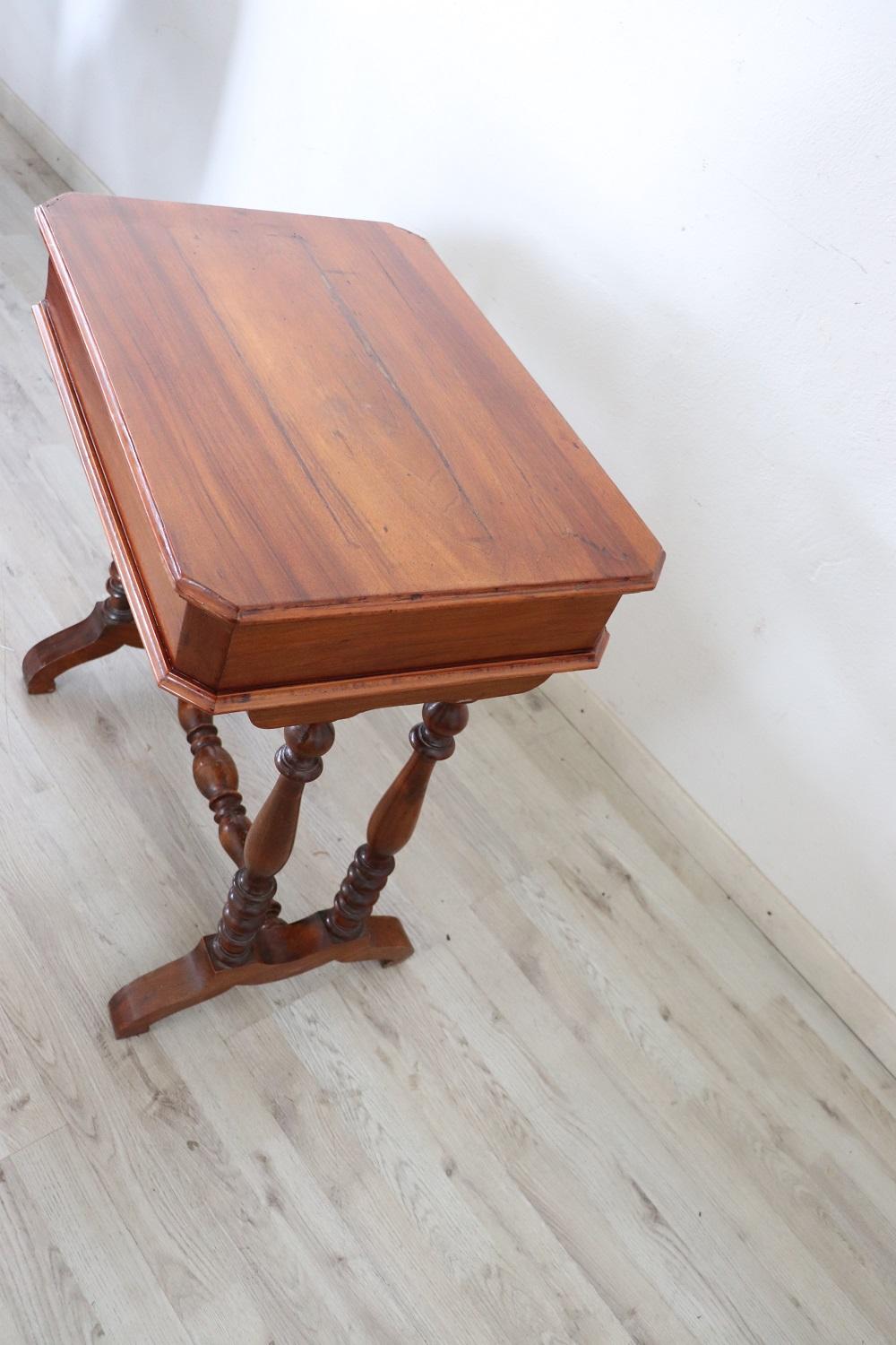 19th Century Louis Philippe Walnut Side Table For Sale 3