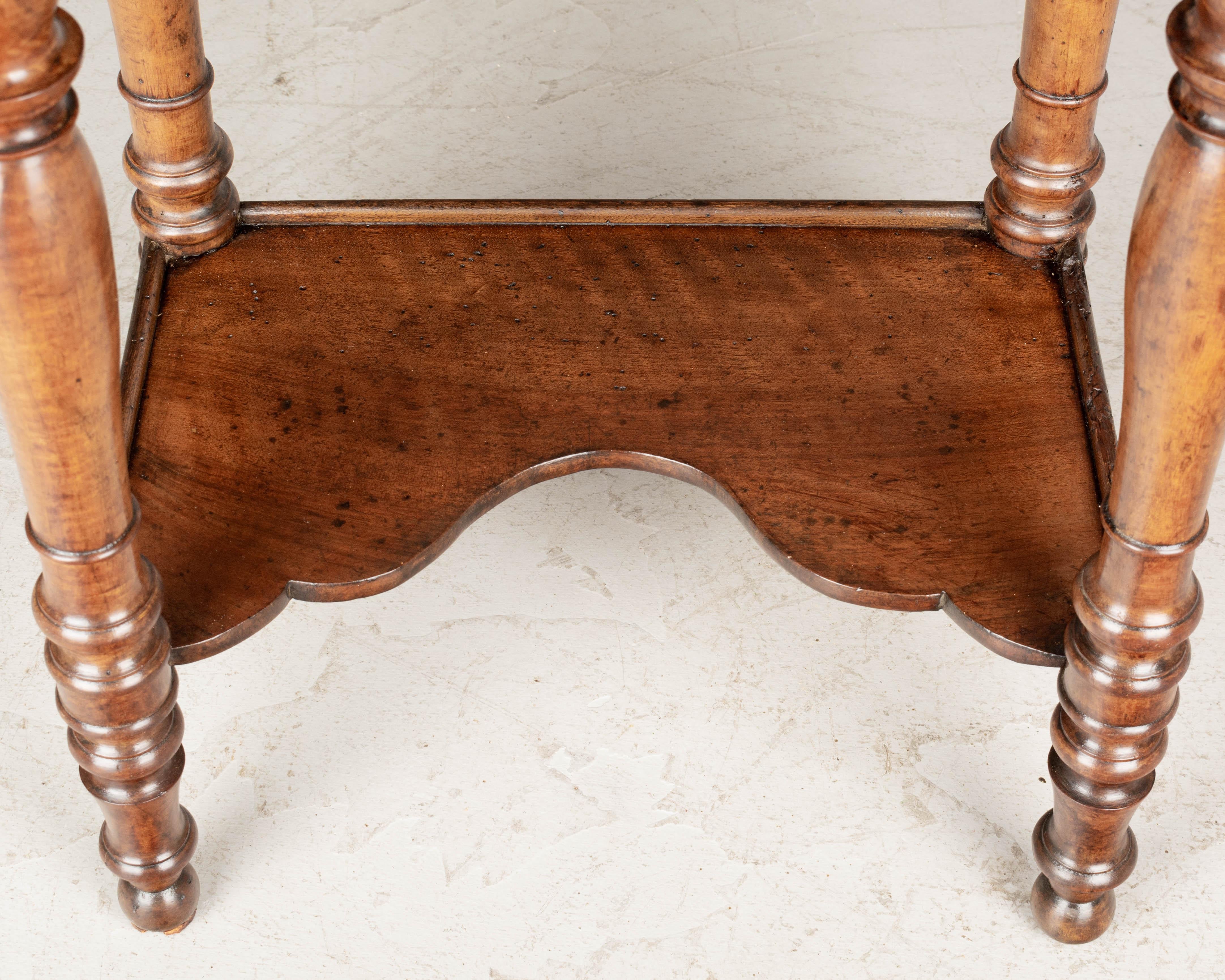19th Century Louis Philippe Walnut Side Table 4