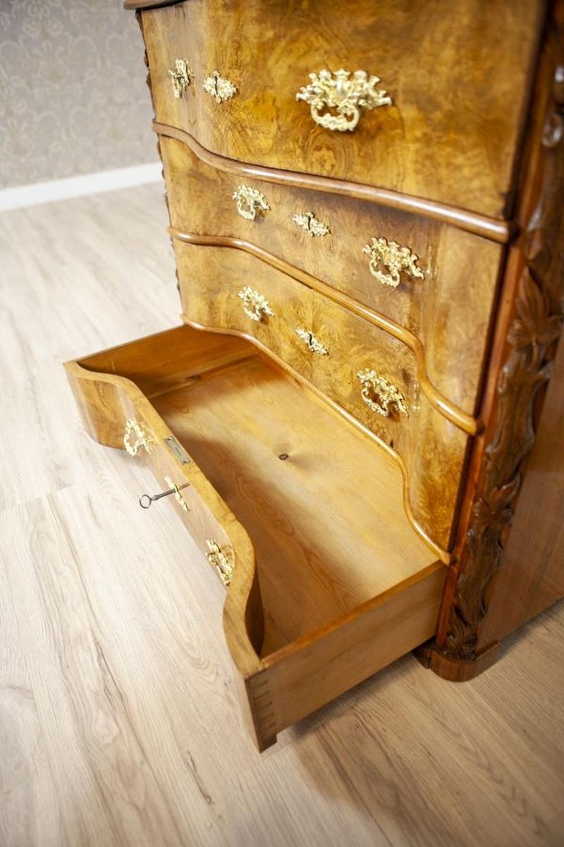 Louis Philippe Walnut Wood & Veneer Dressing Table, Late 19th Century For Sale 7