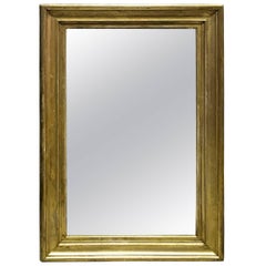 19th Century Louis Philippe Water Gilt Mirror, Distressed