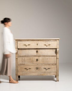 19th Century Louis Philippe White Wood Chest of Drawers