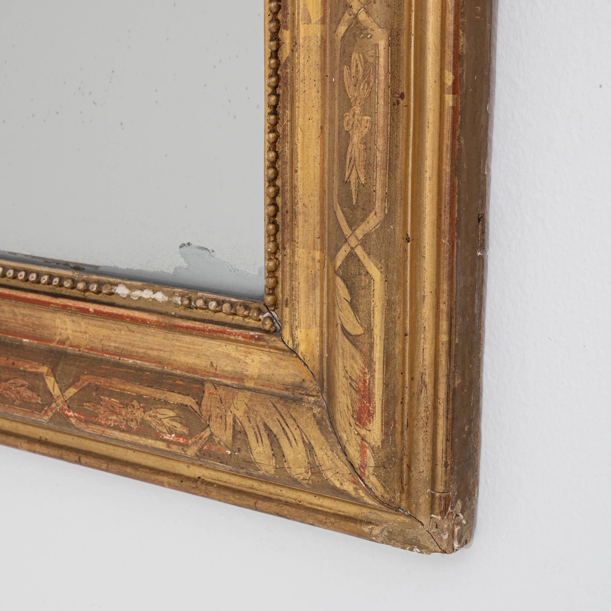 19th Century Louis Phillipe French Giltwood Mirror 7