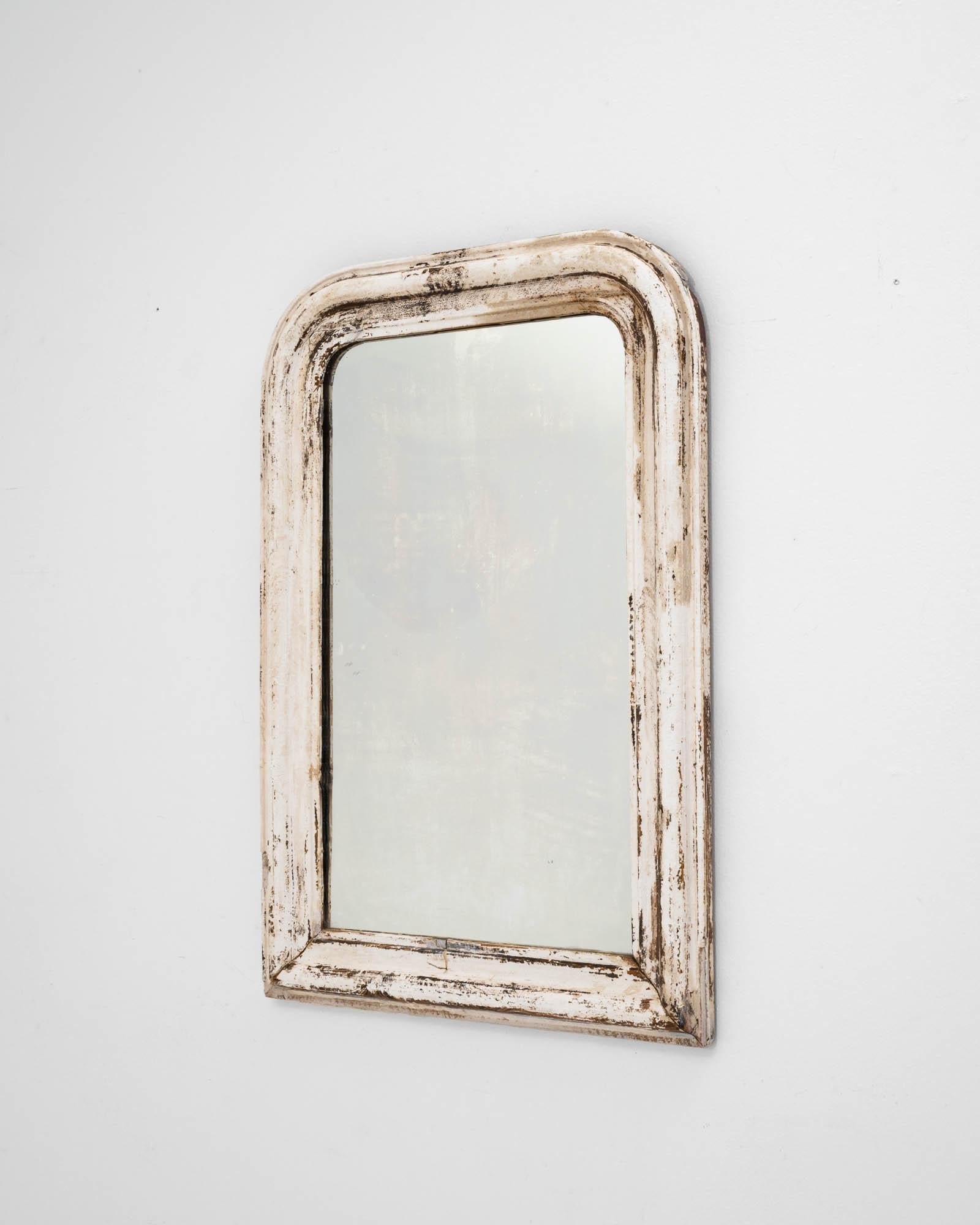 19th Century Louis Phillipe French White Patinated Mirror 1