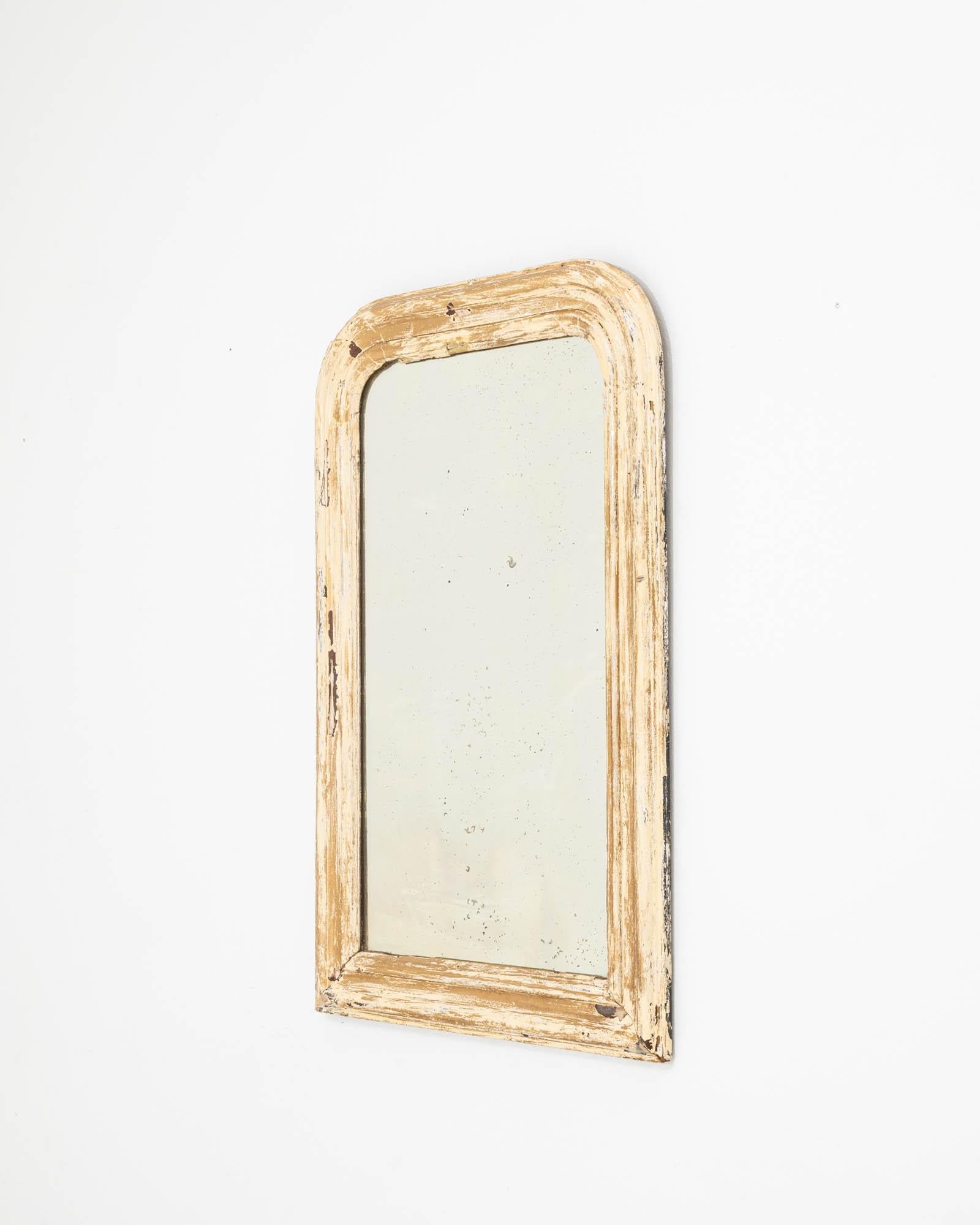 19th Century Louis Phillipe French White Patinated Mirror For Sale 2