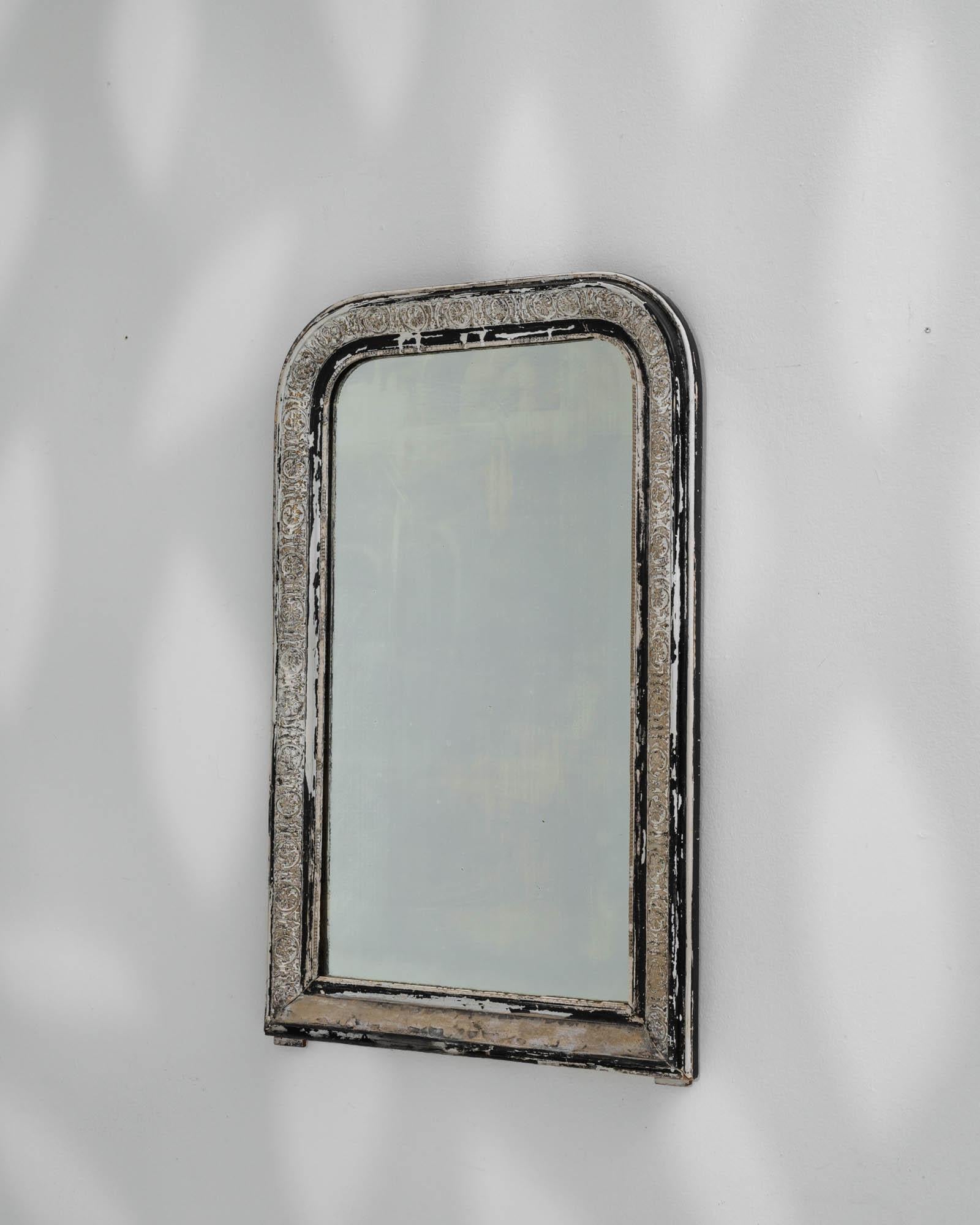 19th Century Louis Phillipe French White Patinated Mirror 3