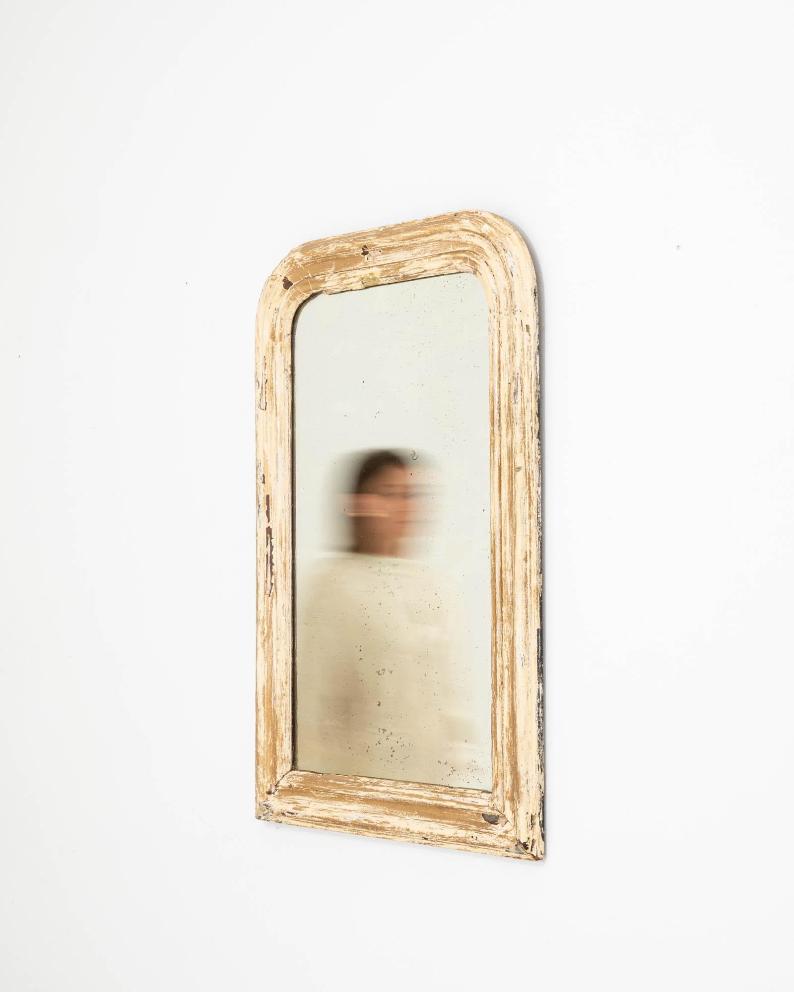 19th Century Louis Phillipe French White Patinated Mirror For Sale 4