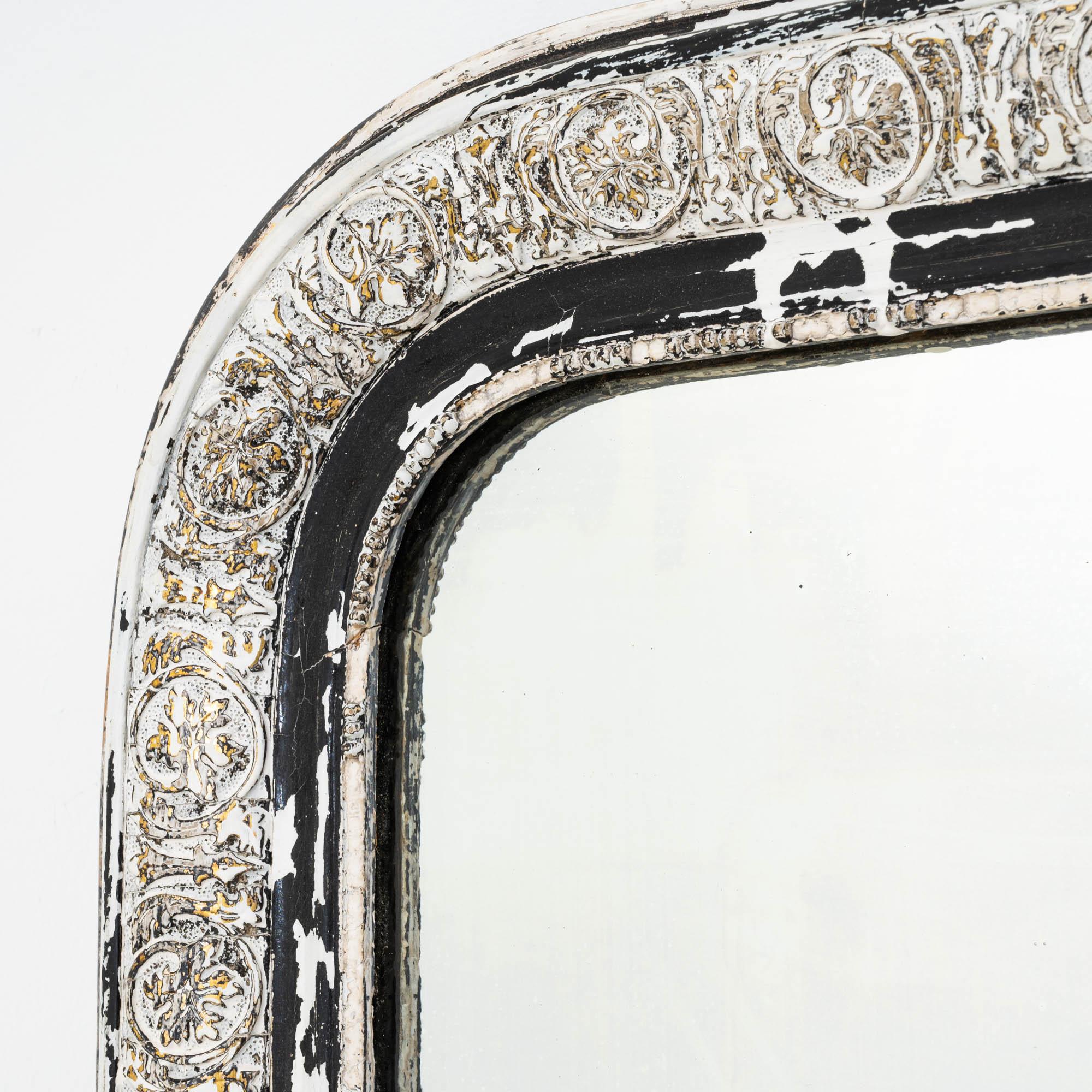 19th Century Louis Phillipe French White Patinated Mirror 5