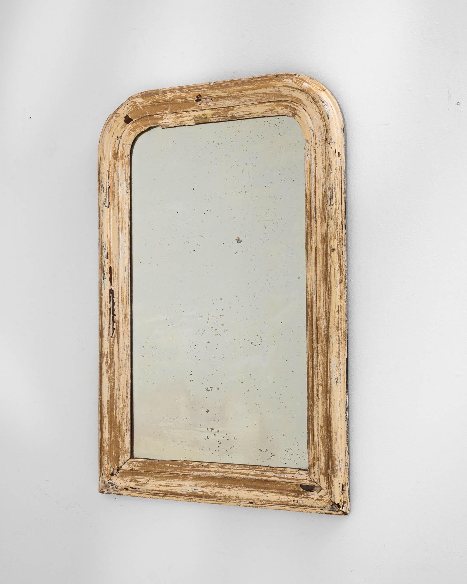 19th Century Louis Phillipe French White Patinated Mirror For Sale 5