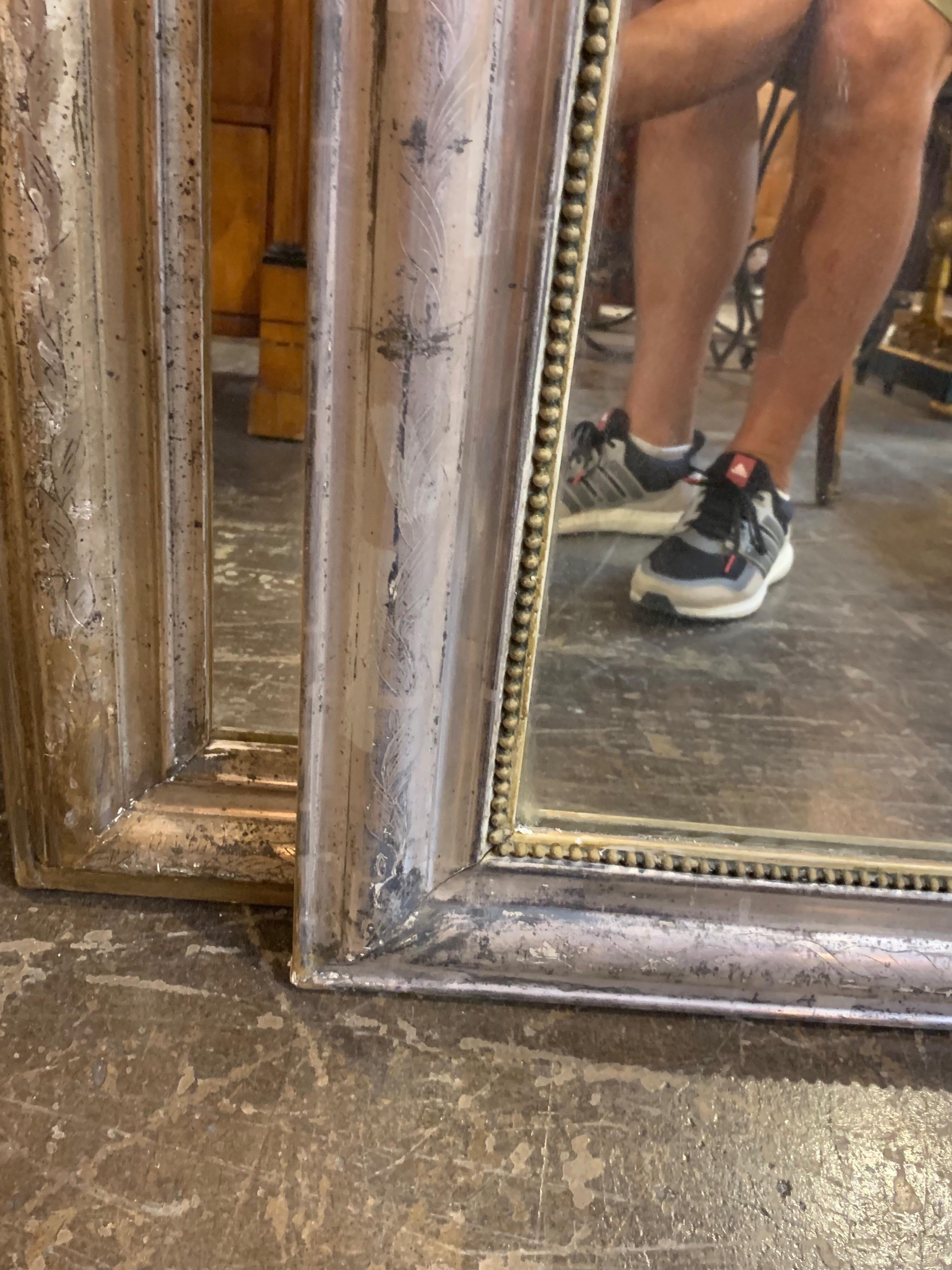 French 19th Century Louis Phillipe Mirror with Crest
