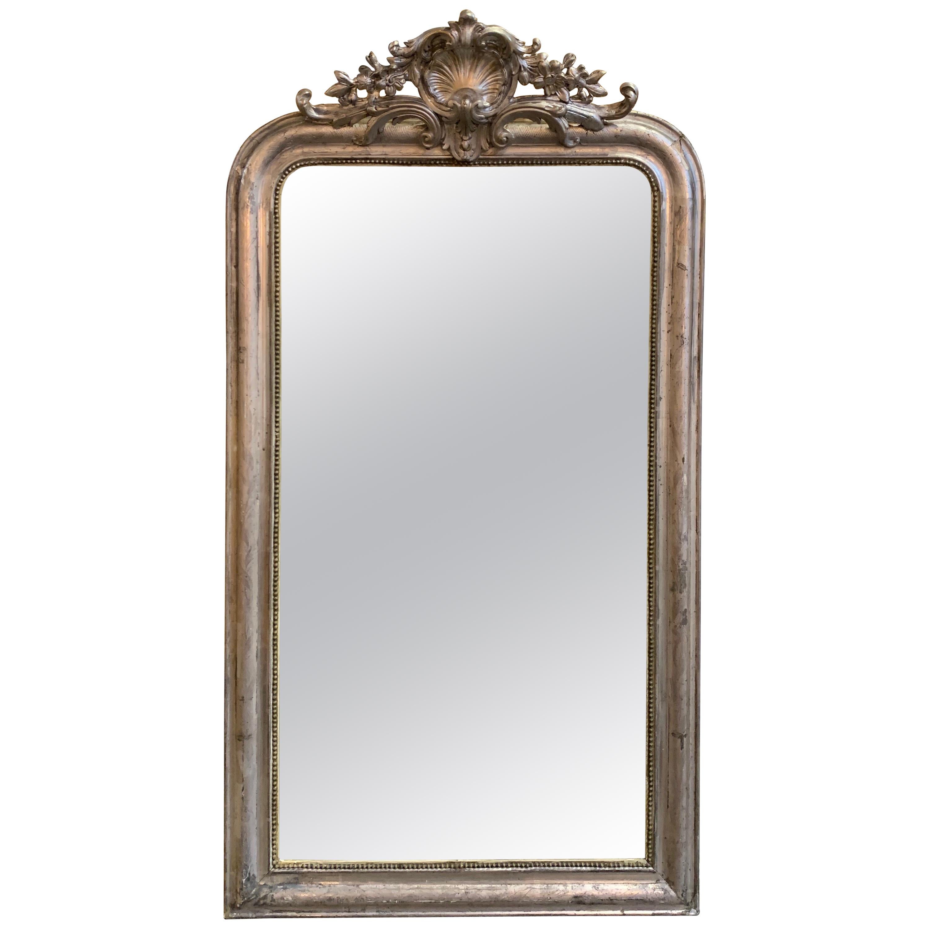 19th Century Louis Phillipe Mirror with Crest