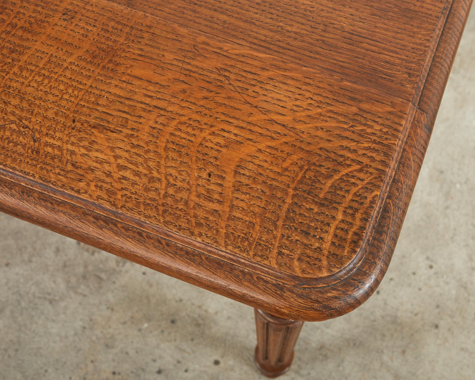 19th Century Louis Phllippe Style Oak Writing Table or Desk For Sale 7