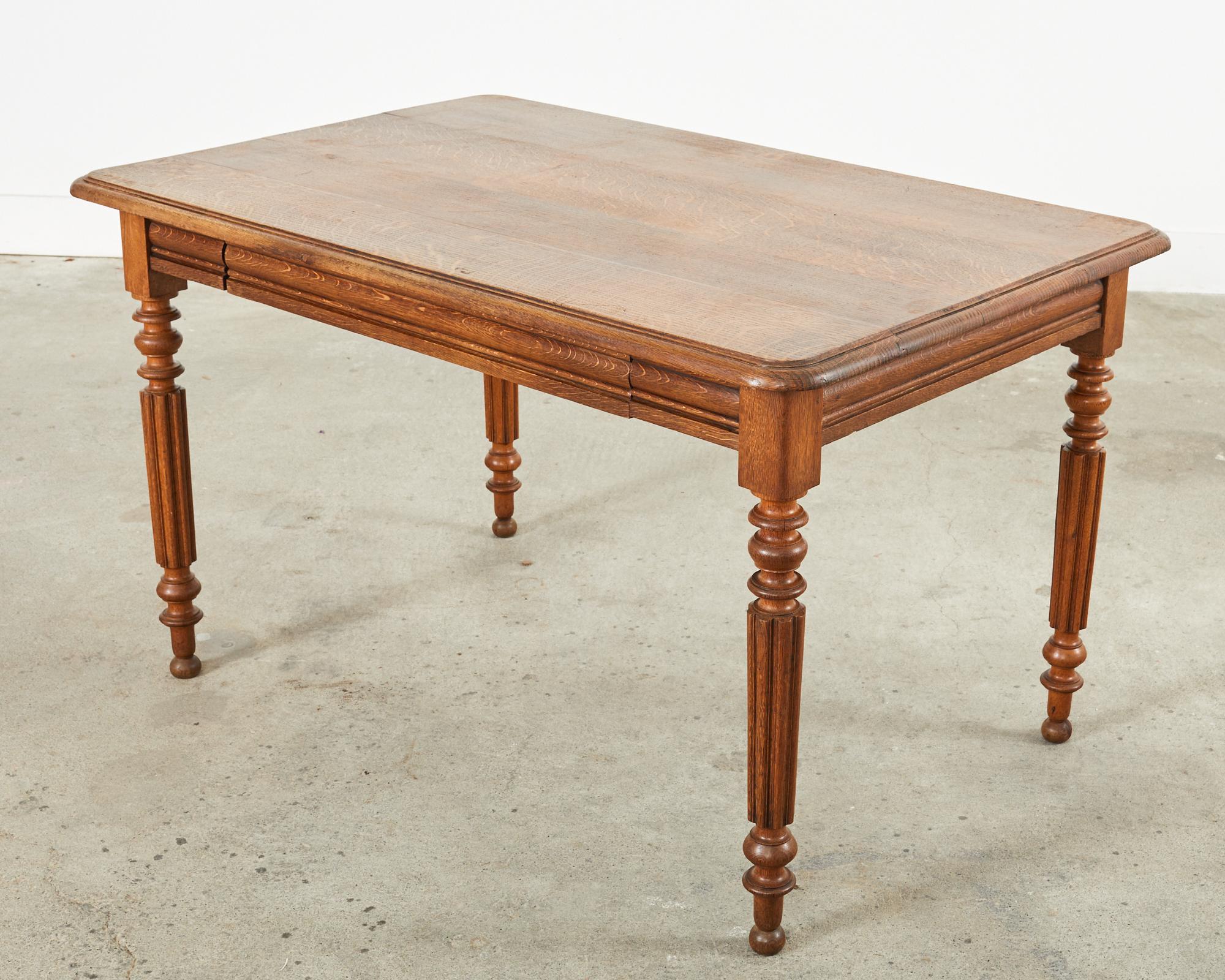 Louis Philippe 19th Century Louis Phllippe Style Oak Writing Table or Desk For Sale