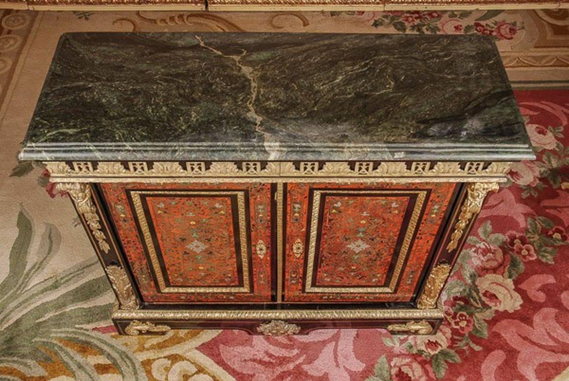 French 19th Century Louis Quatorze Napoleon III Boulle Meuble D'appui Commode For Sale