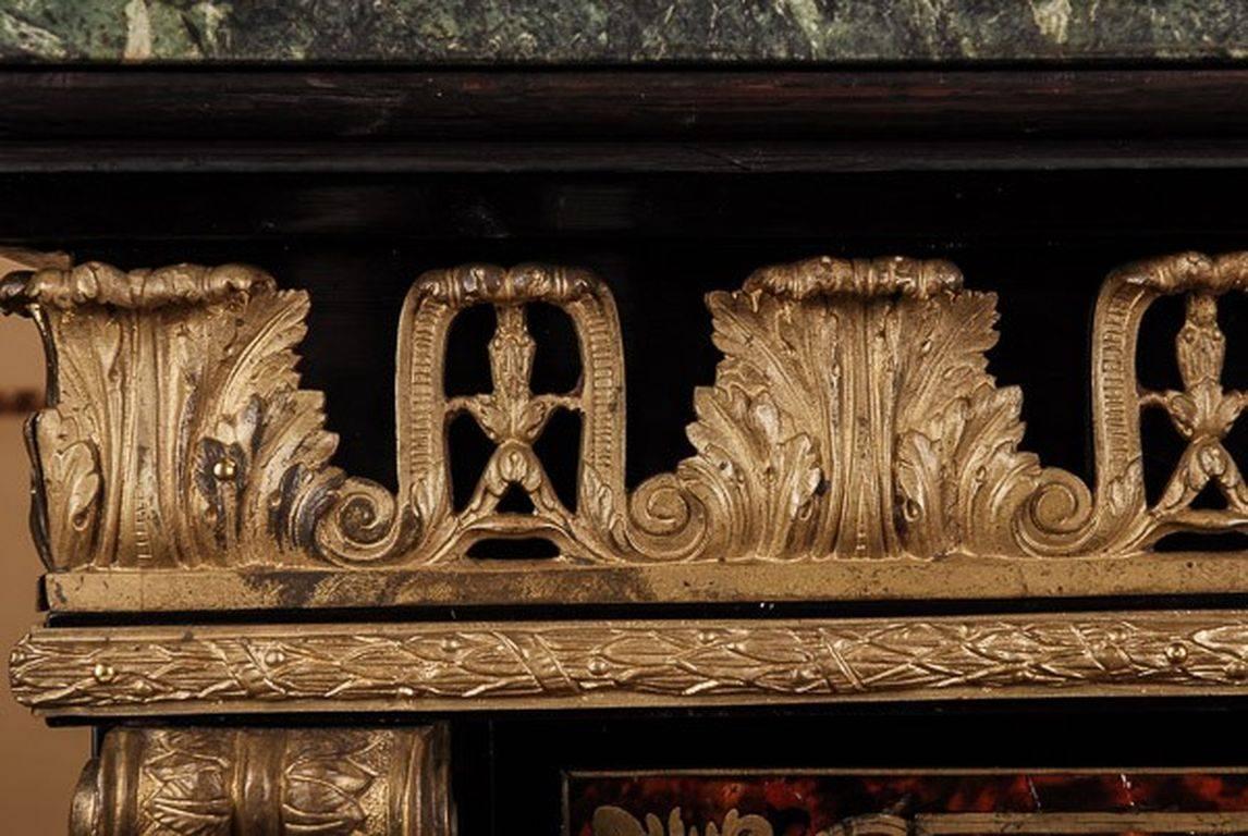 Oak 19th Century Louis Quatorze Napoleon III Boulle Meuble D'appui Commode For Sale