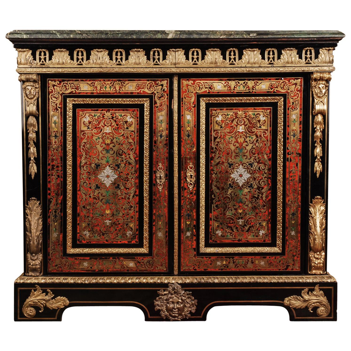 19ème siècle Louis Quatorze Napoléon III Boulle Meuble D'appui Commode