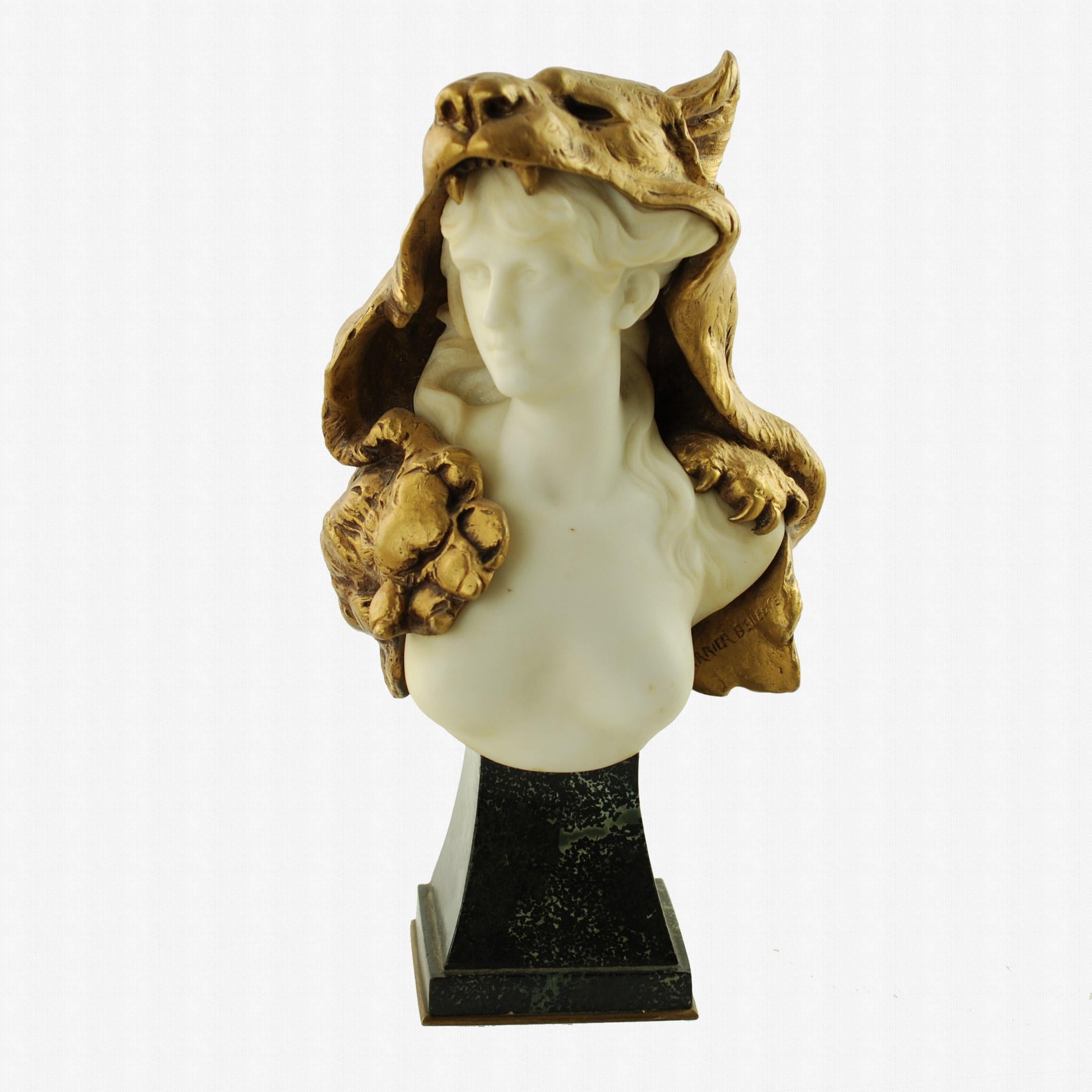 Ce buste de la fin du XIXe siècle a été exécuté par le peintre et sculpteur français Louis-Robert Carrier-Belleuse (1848-1913), fils et élève du célèbre sculpteur Albert-Ernest Carrier-Belleuse. Outre les études de son père, Louis-Robert se forme à