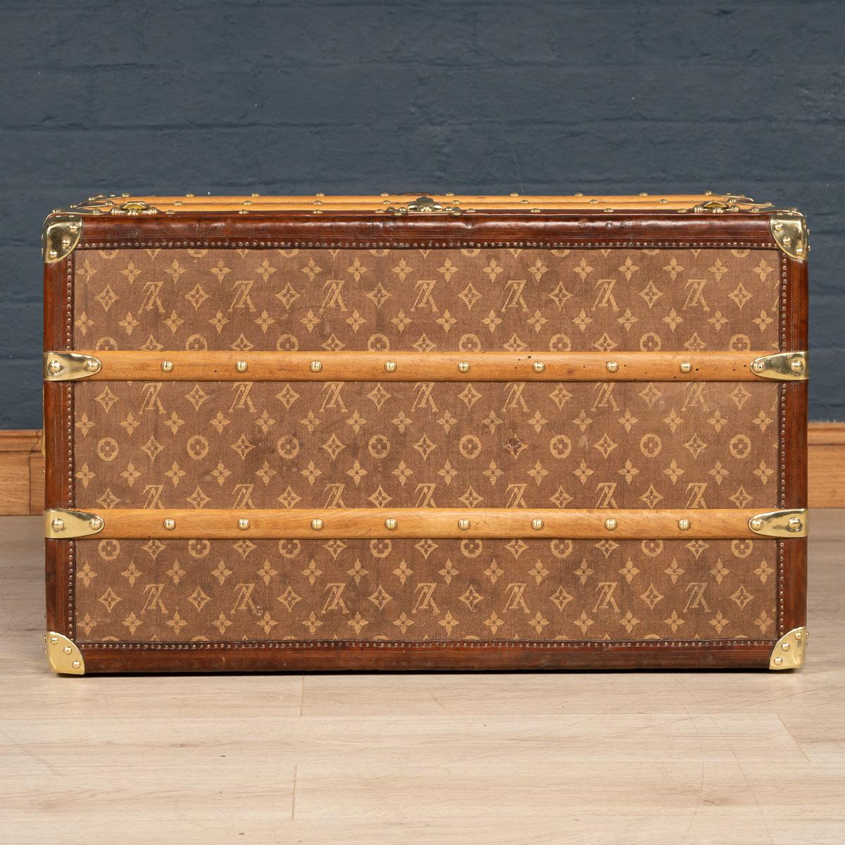 Brass 19th Century Louis Vuitton Trunk in Woven Canvas, Paris, circa 1896