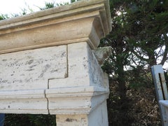 19th Century Louis XIII French Limestone Fireplace