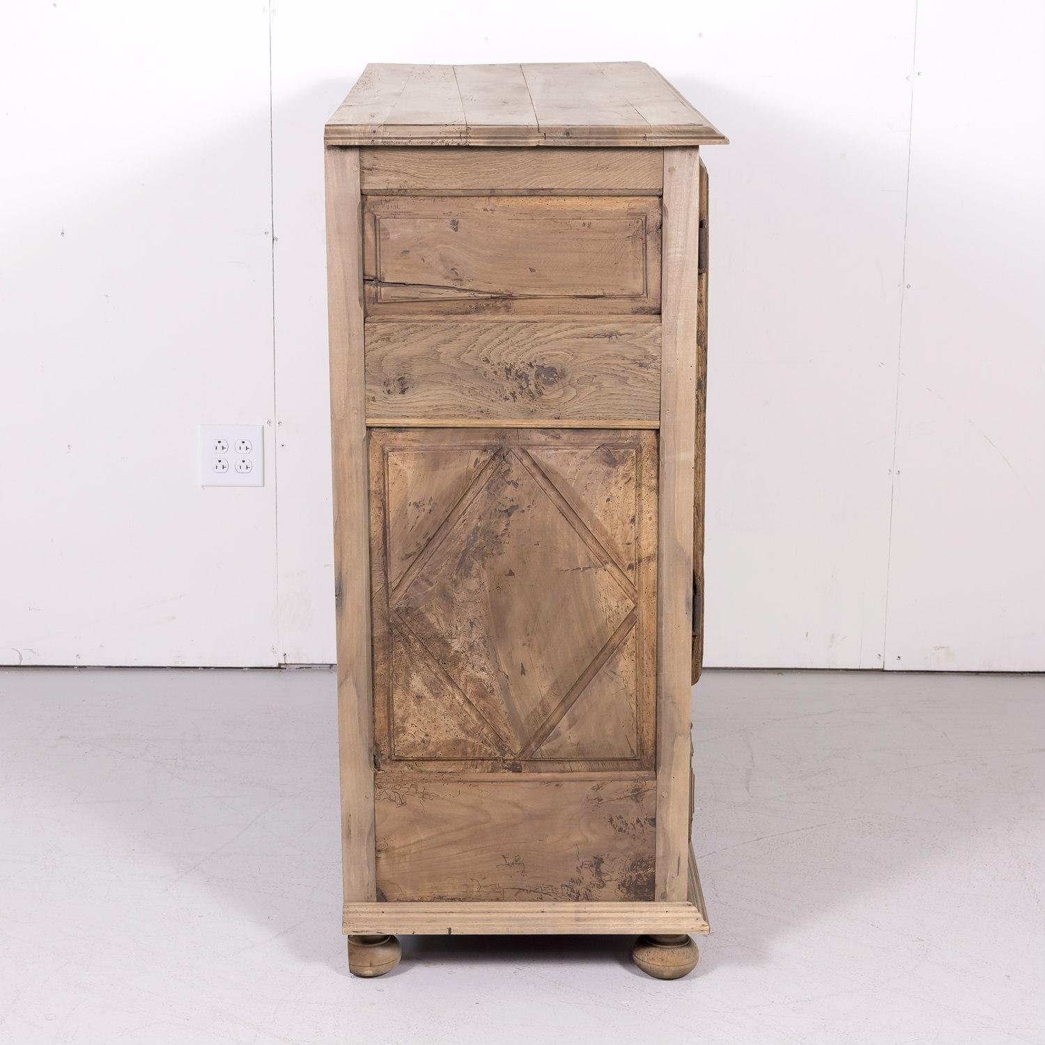 19th Century Louis XIII Style Bleached Walnut Buffet d'Appui 7