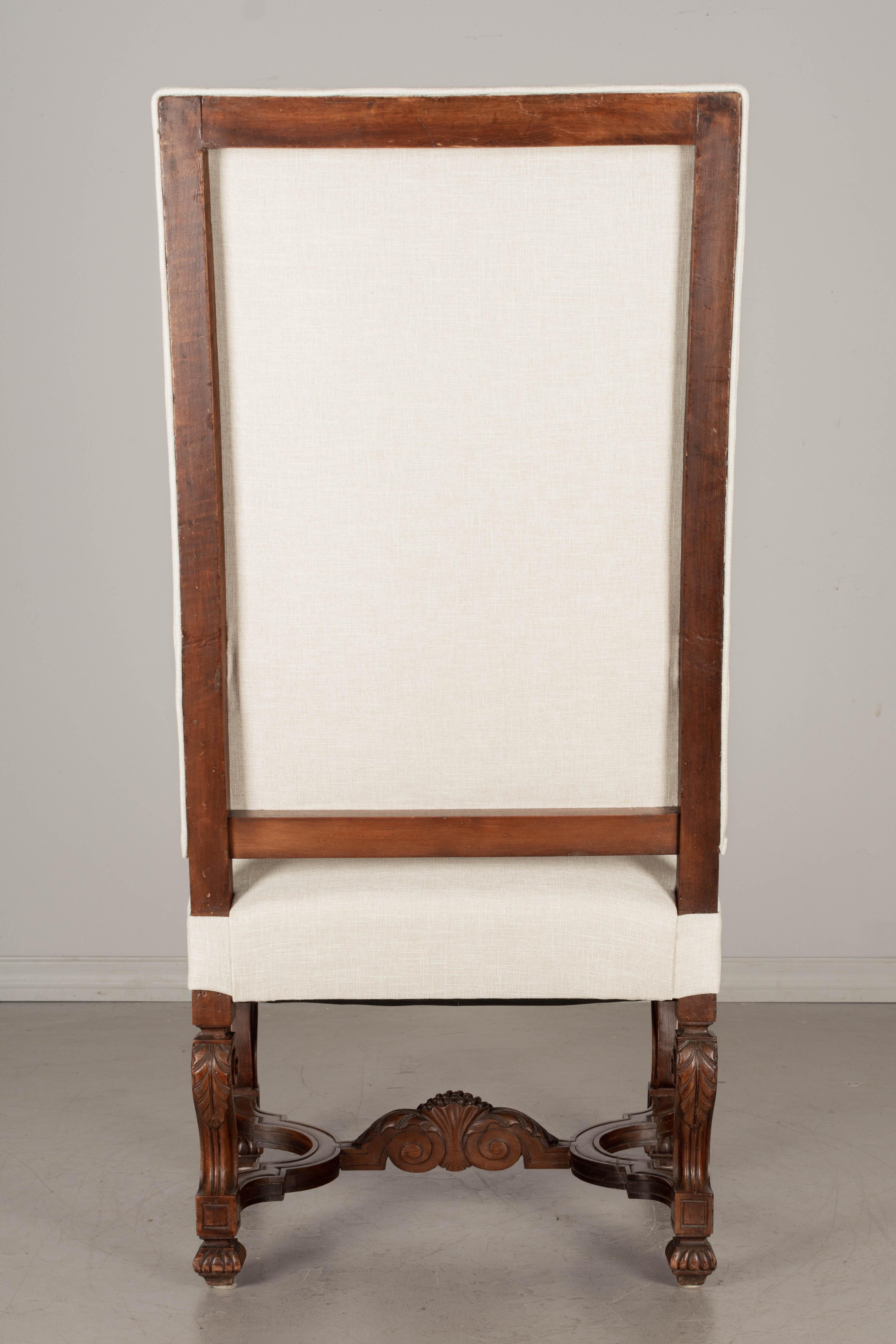 19th Century Louis XIII Style Fauteuil or Arm Chair 2
