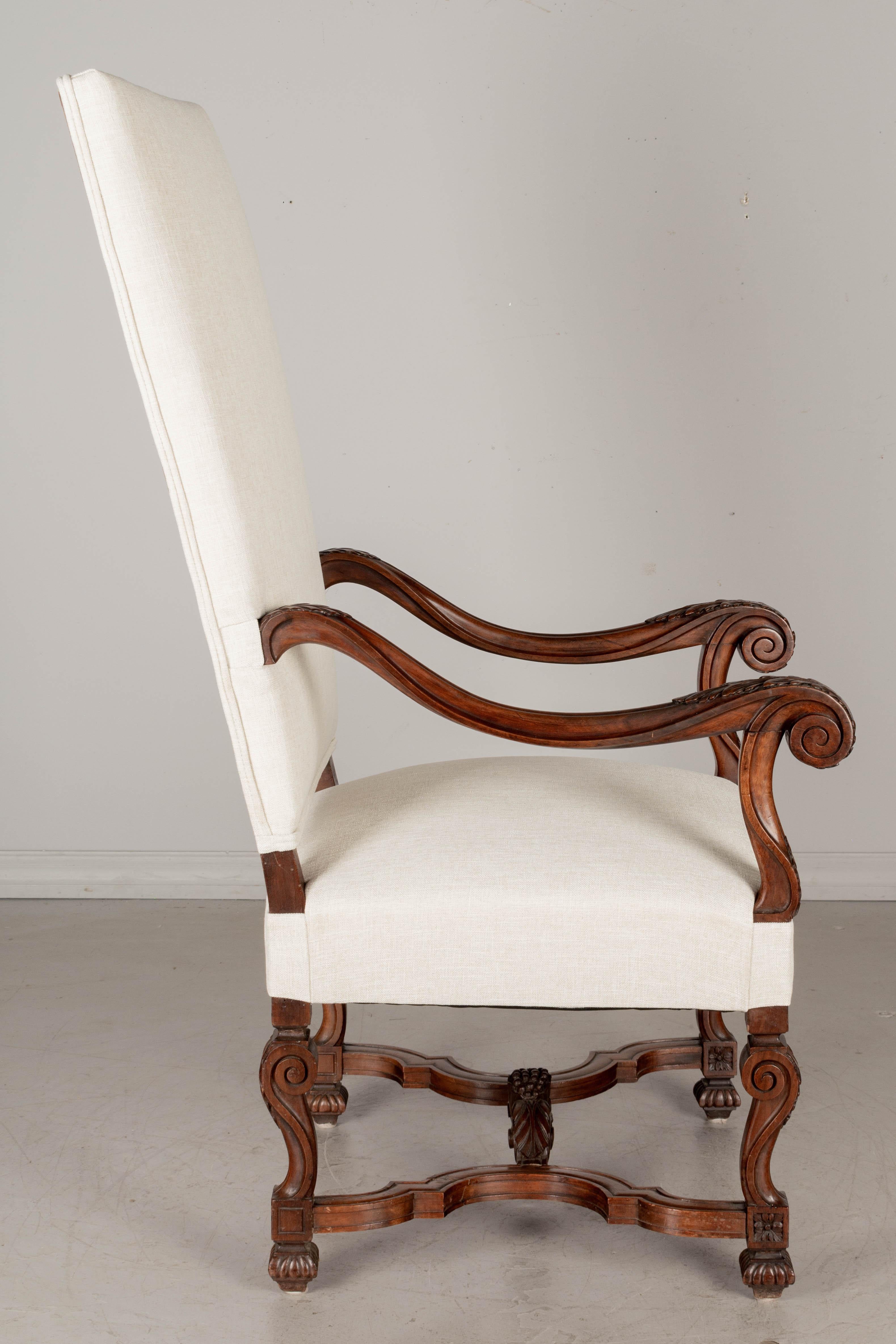 19th Century Louis XIII Style Fauteuil or Arm Chair 3