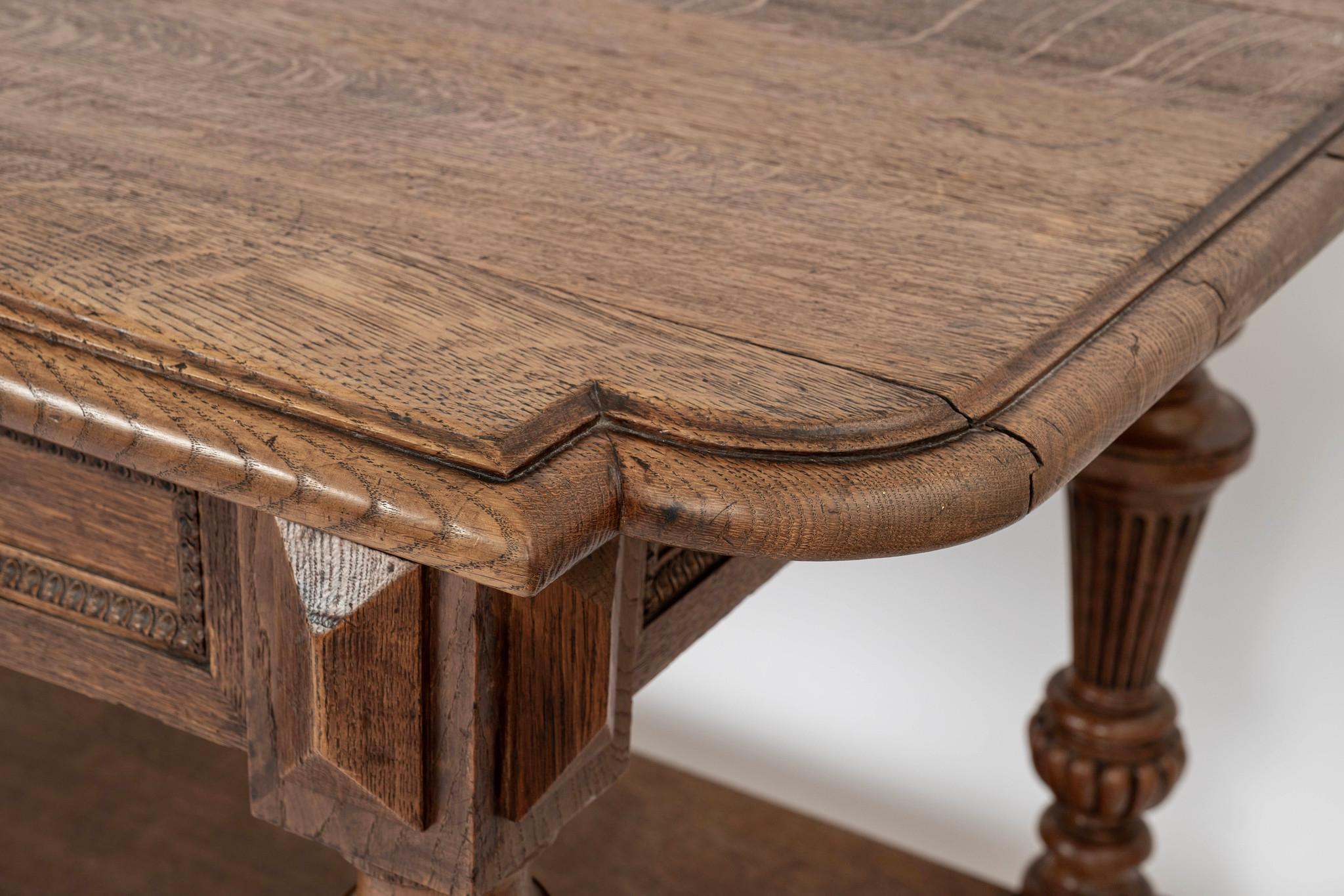 French 19th Century Louis XIII Style Oak Drapers Table