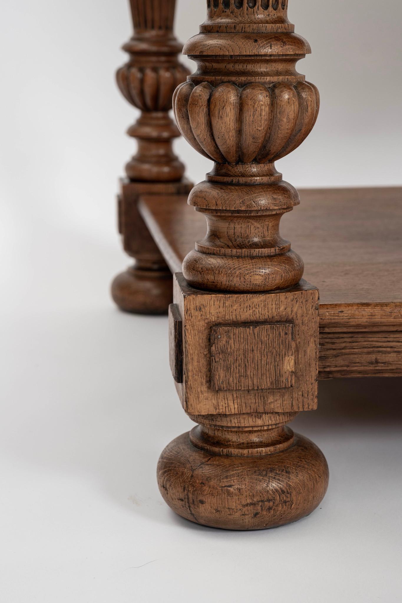 19th Century Louis XIII Style Oak Drapers Table 2