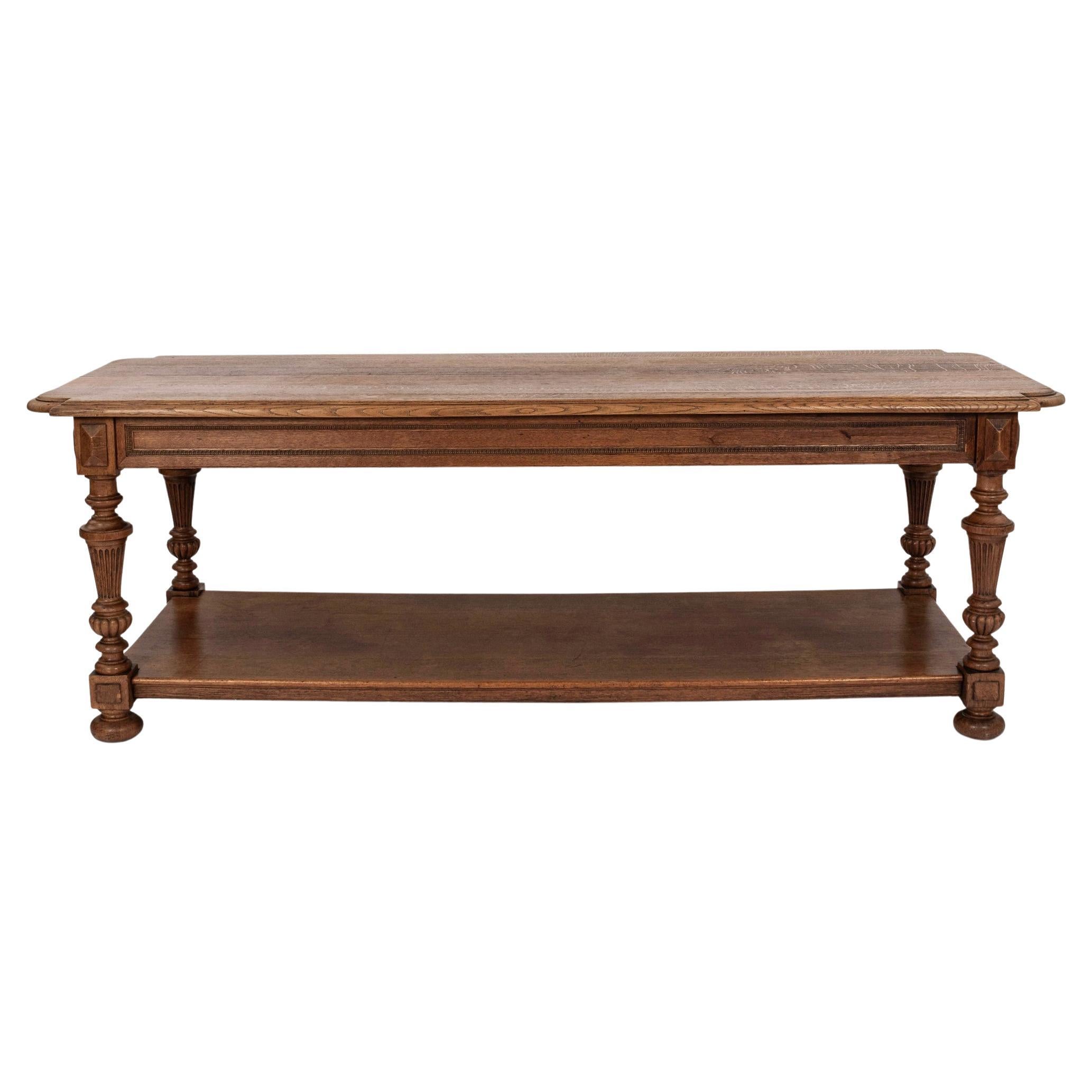 19th Century Louis XIII Style Oak Drapers Table