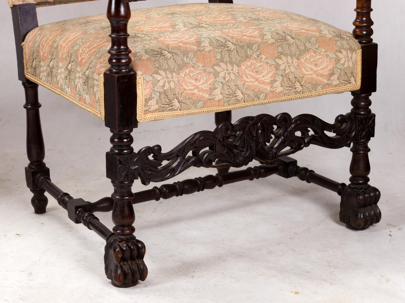 Salon-Suite, Sessel und Sofa im Louis-XIII-Stil des 19. Jahrhunderts im Angebot 11