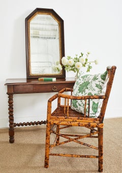 19th Century Louis XIII Style Walnut Barley Twist Library Table