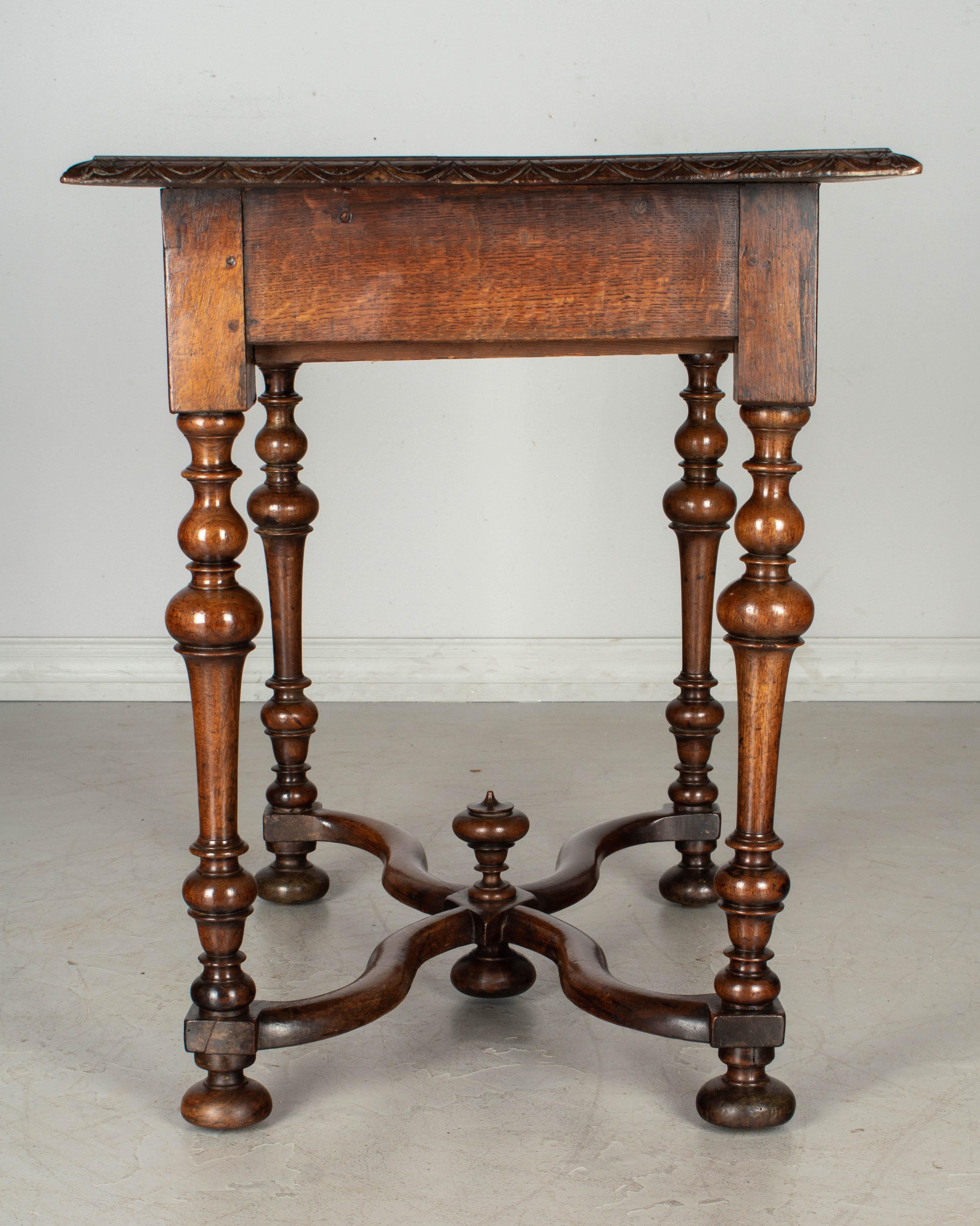 19th Century Louis XIII Style Walnut Side Table 5