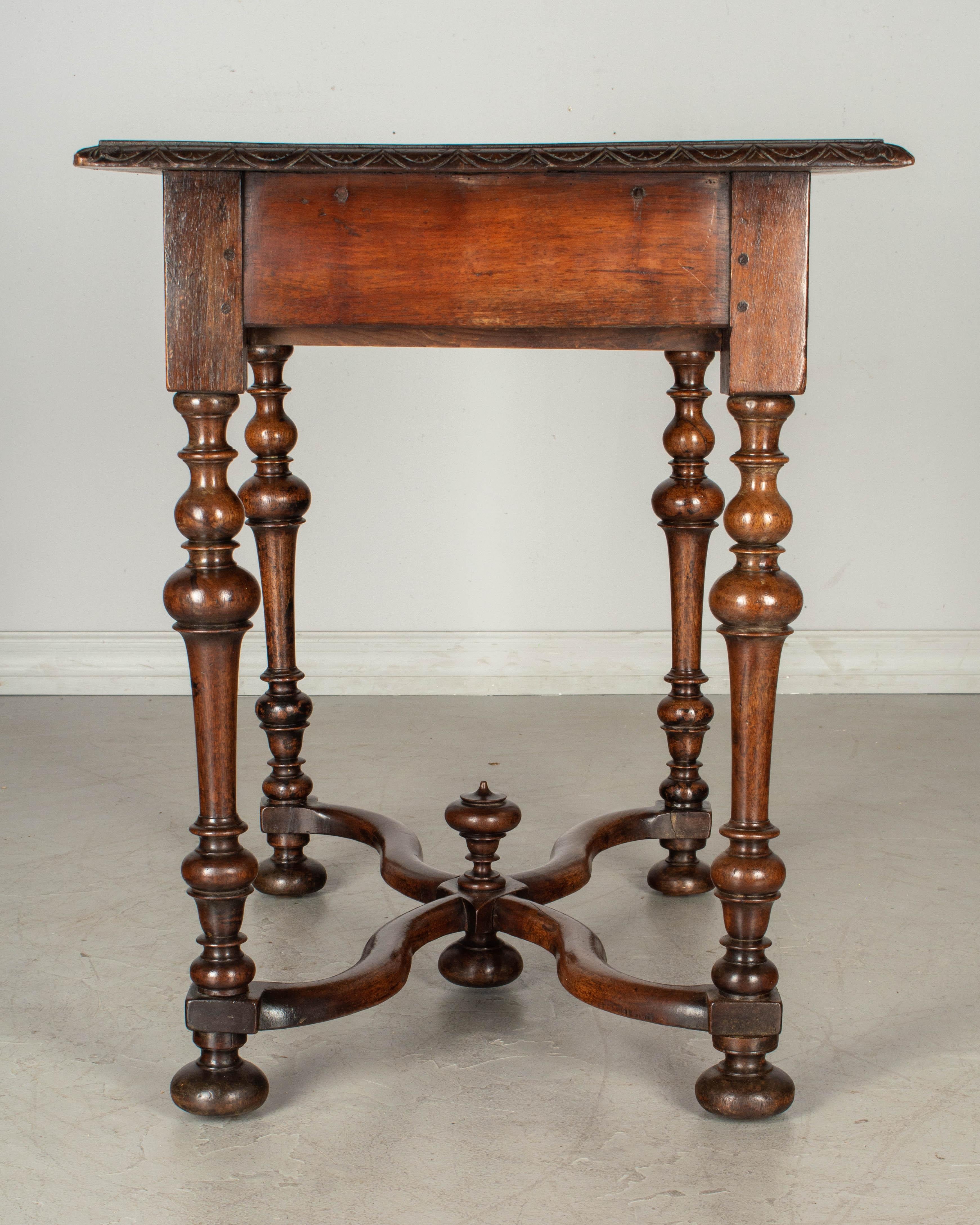 19th Century Louis XIII Style Walnut Side Table 6