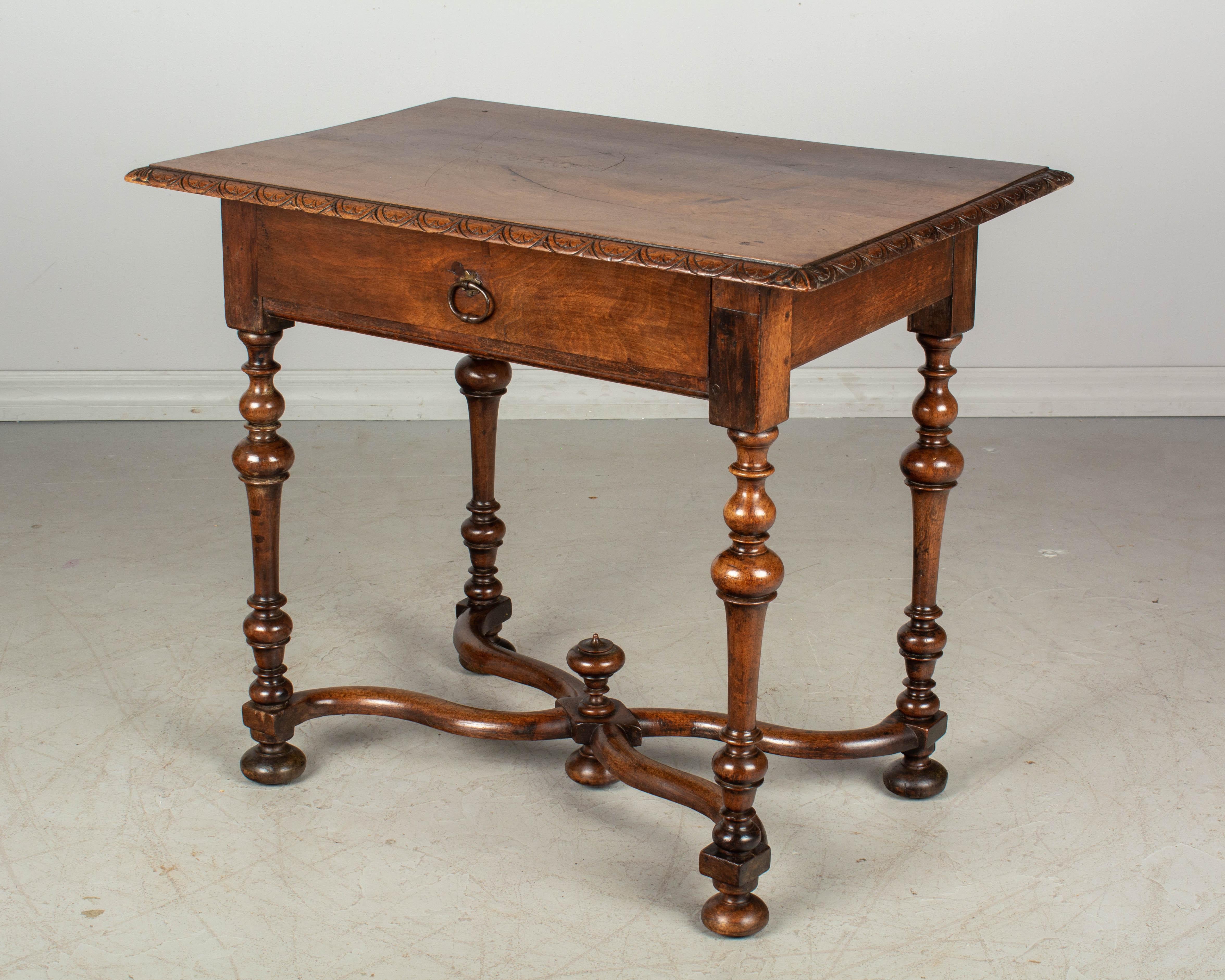 19th Century Louis XIII Style Walnut Side Table In Good Condition In Winter Park, FL