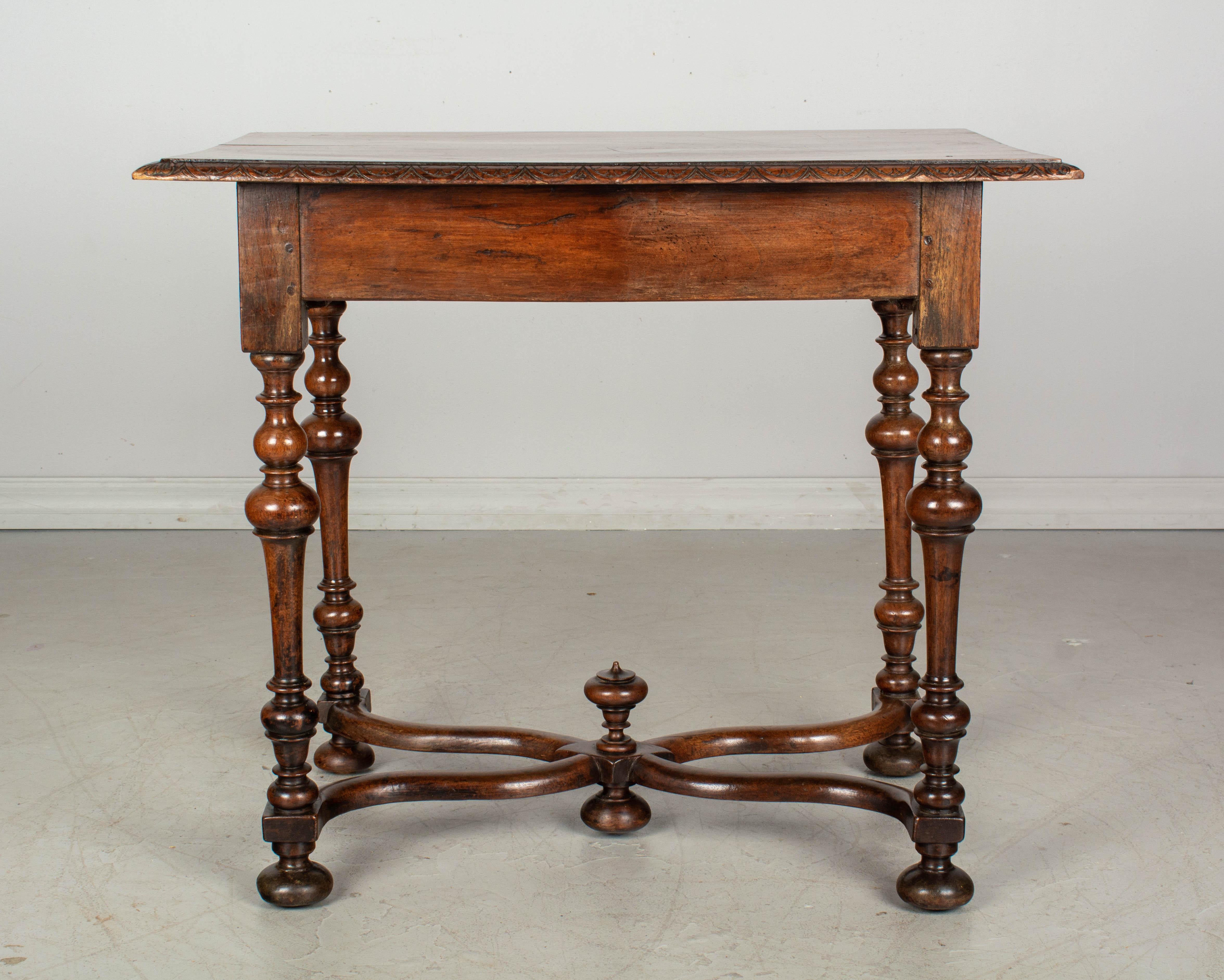 19th Century Louis XIII Style Walnut Side Table 3