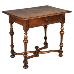 19th Century Louis XIII Style Walnut Side Table