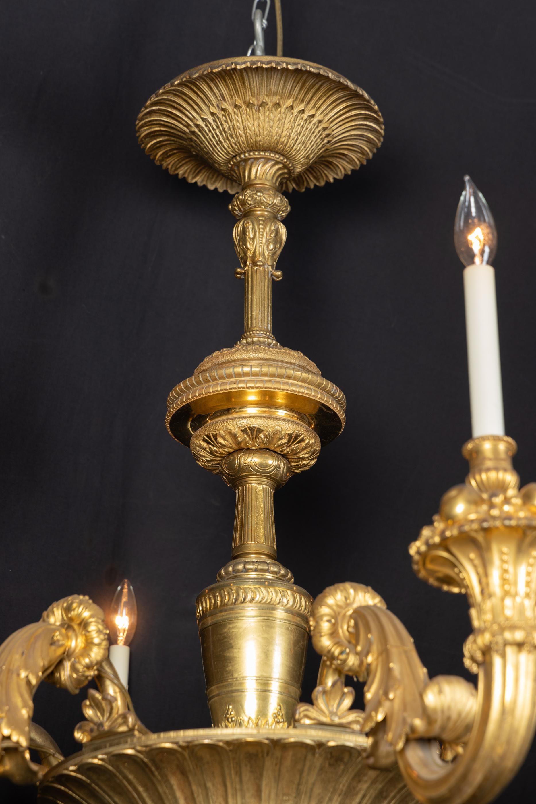 Lampadario in bronzo d'Ore Luigi XIV del XIX secolo in vendita 5