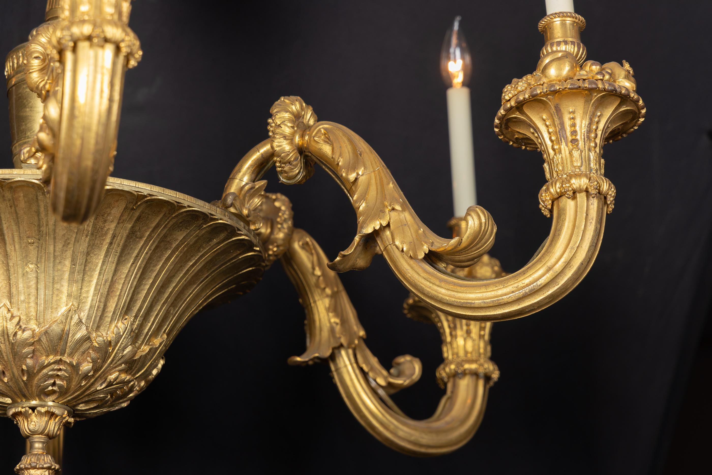 Lampadario in bronzo d'Ore Luigi XIV del XIX secolo in vendita 2