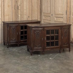 19th Century Louis XIV Liégeois Style Oak Display Buffet ~ Credenza