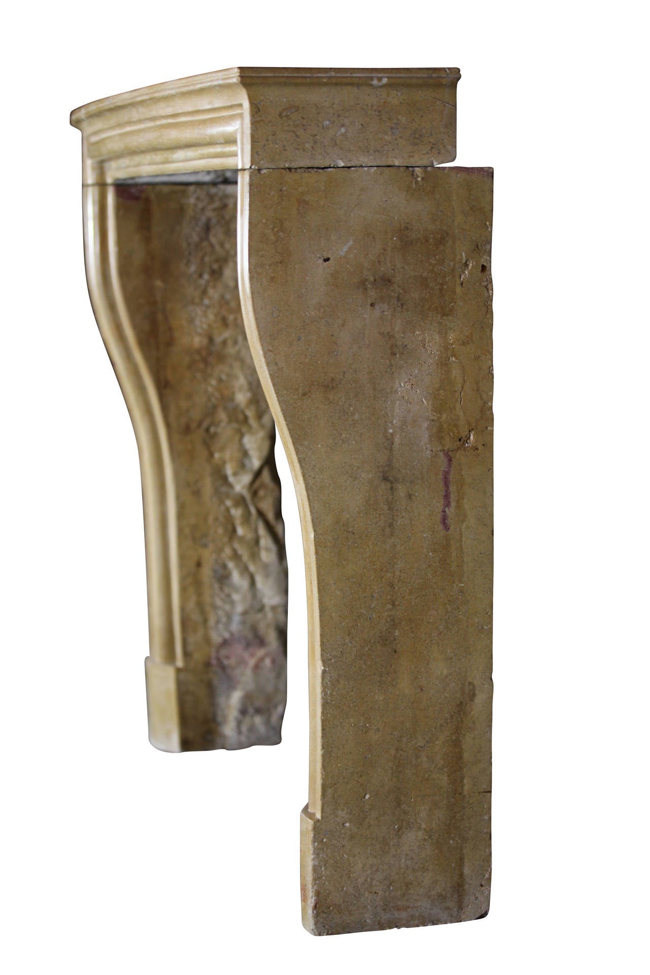 19. Jahrhundert Louis XIV Stil Französisch Honey Kalkstein antiken Kamin Mantel im Angebot 2