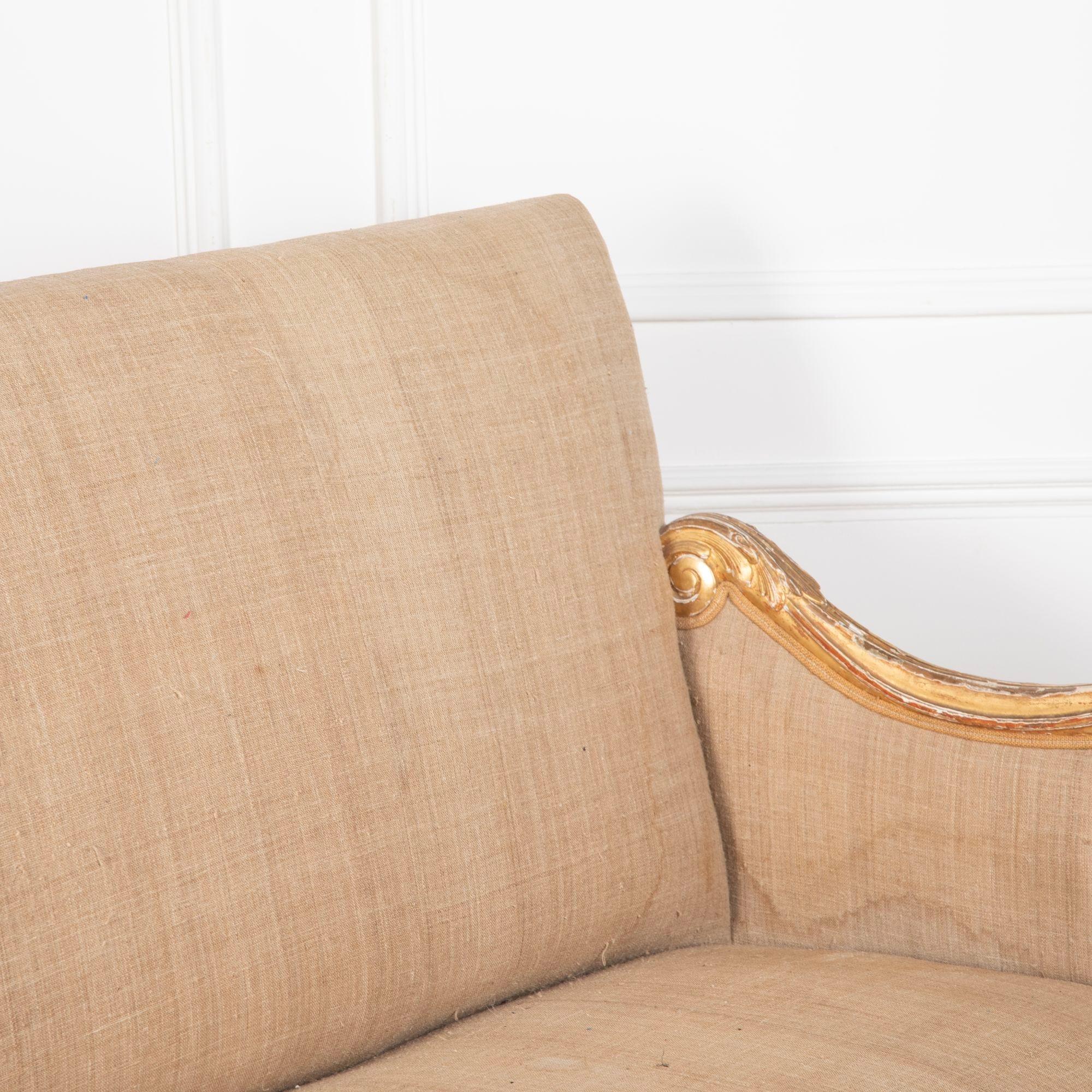 19. Jahrhundert Louis XIV Stil Giltwood Sofa im Angebot 2