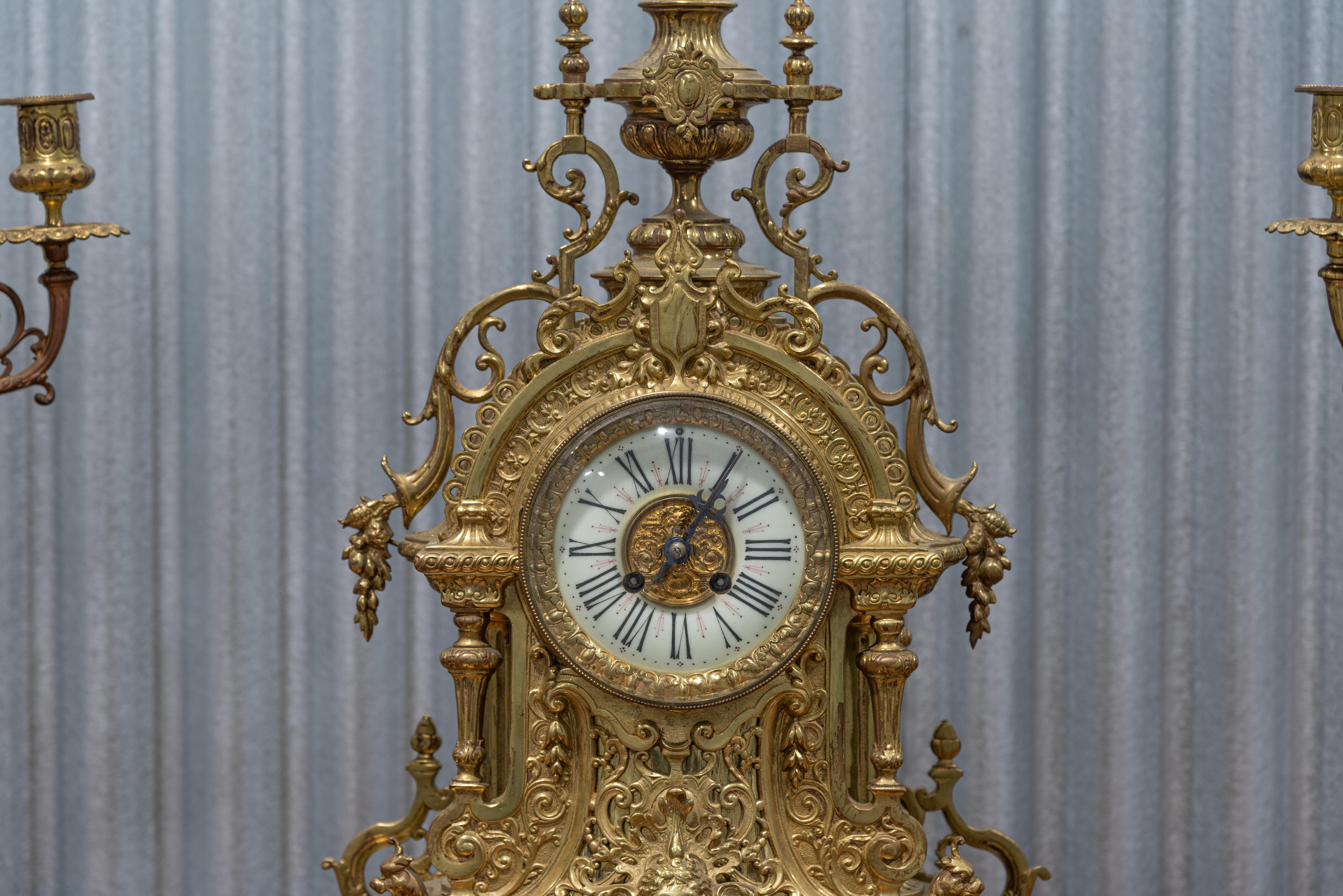 French 19th Century Louis XIV Style Mantel Clock