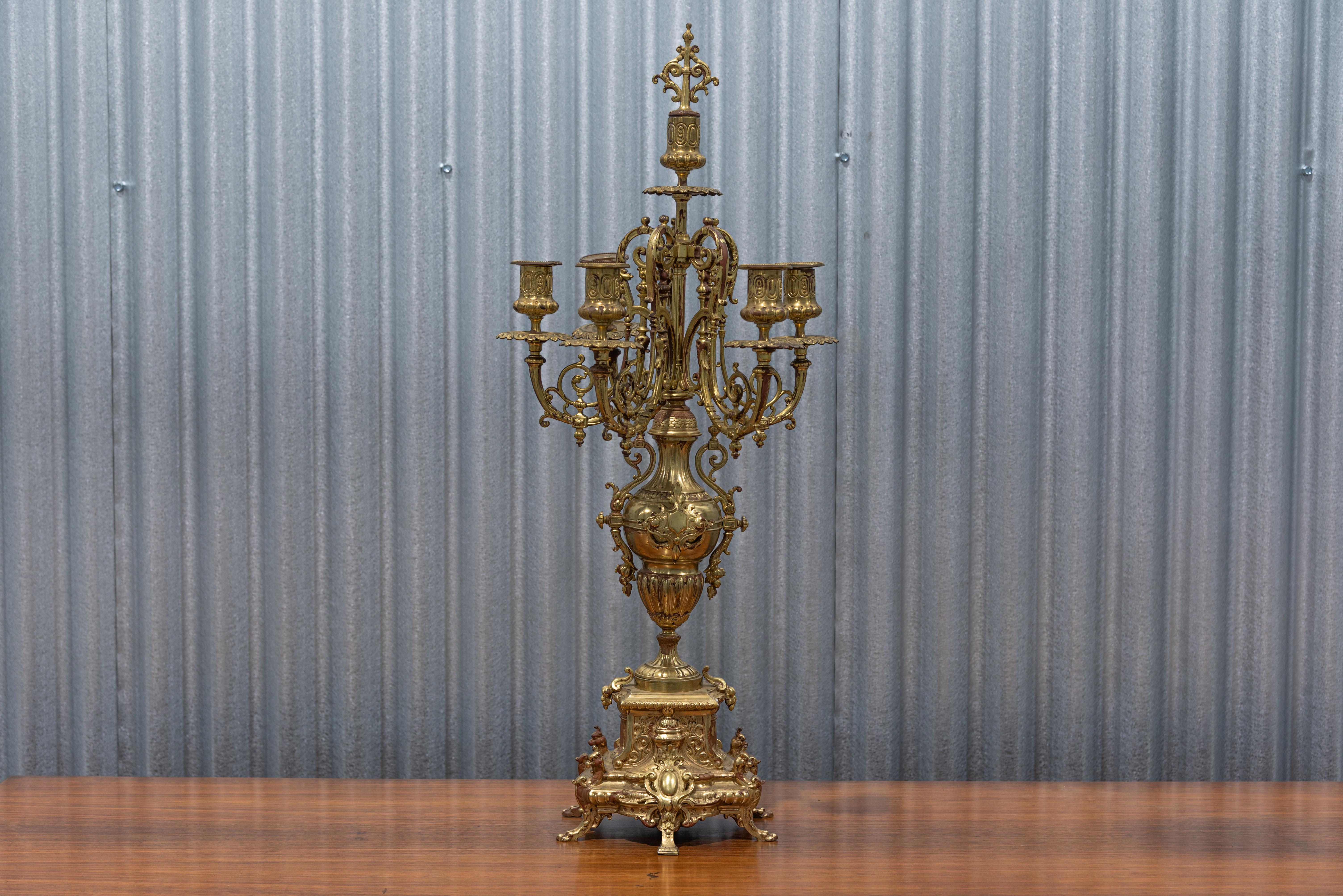 19th Century Louis XIV Style Mantel Clock 3