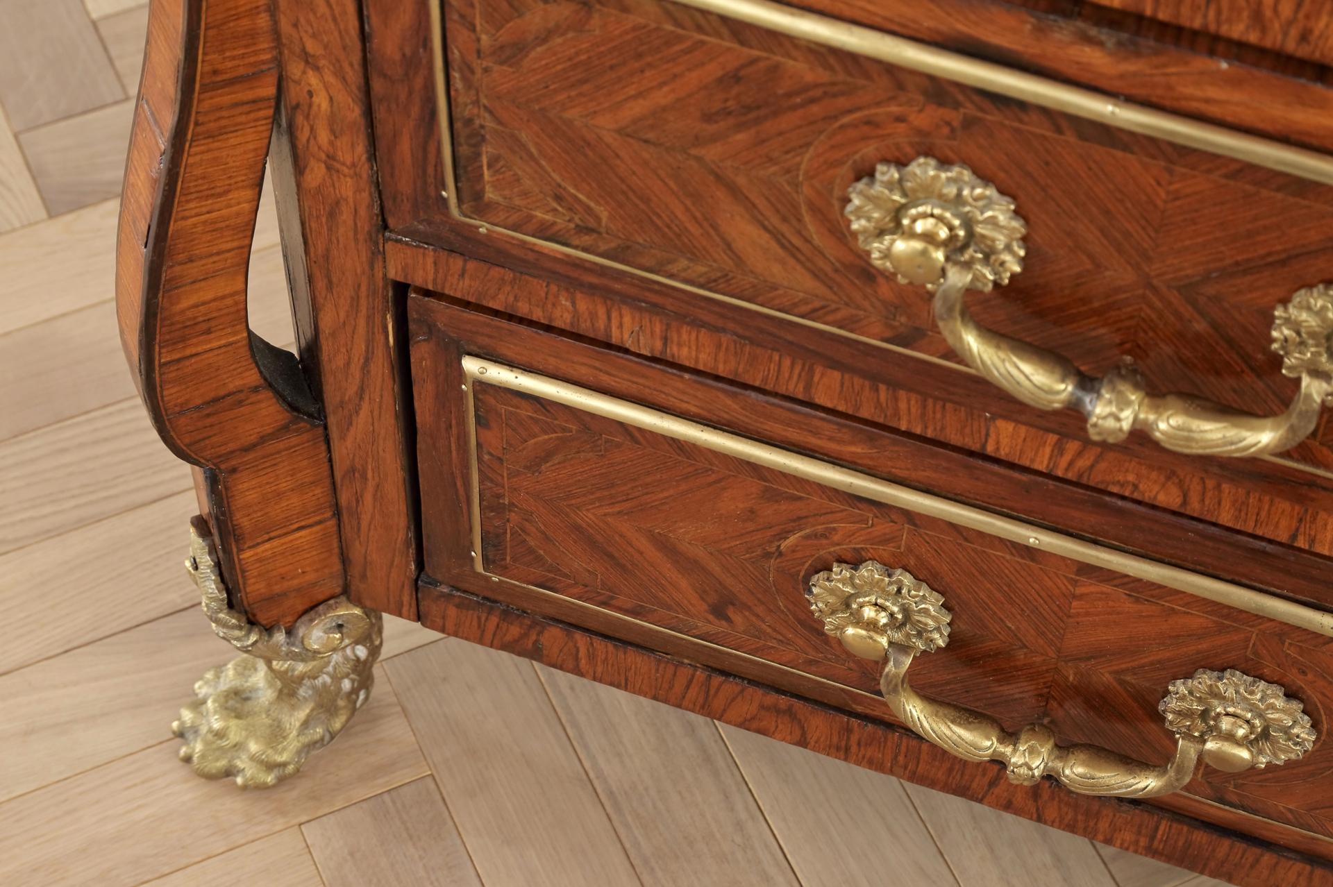 19th Century Louis XIV Style Marquetry and Gilt Bronze Mazarin Commode For Sale 5
